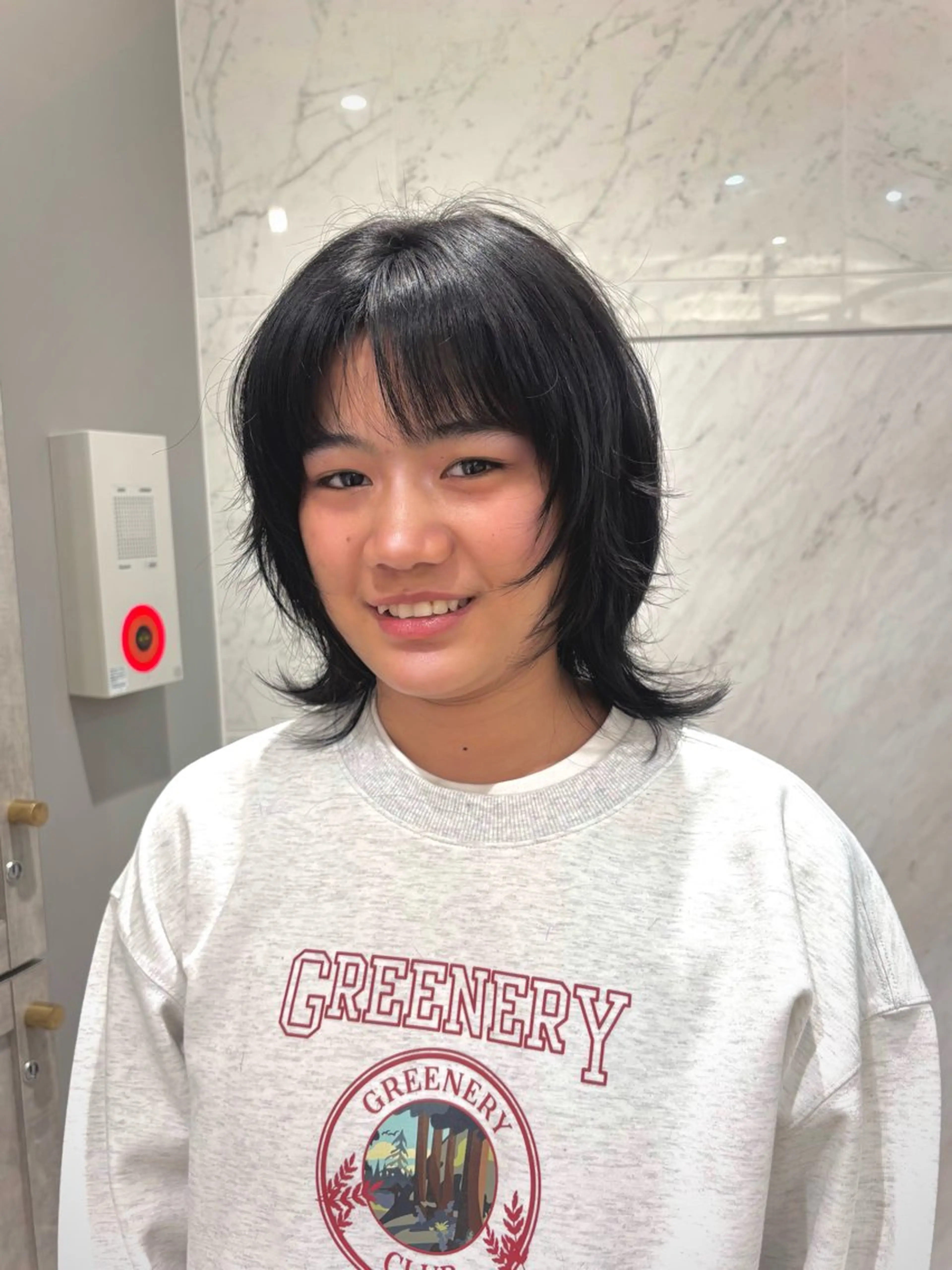 ミディアム レイヤーカット カット かどたはるな レイヤー/パーマのヘアスタイル