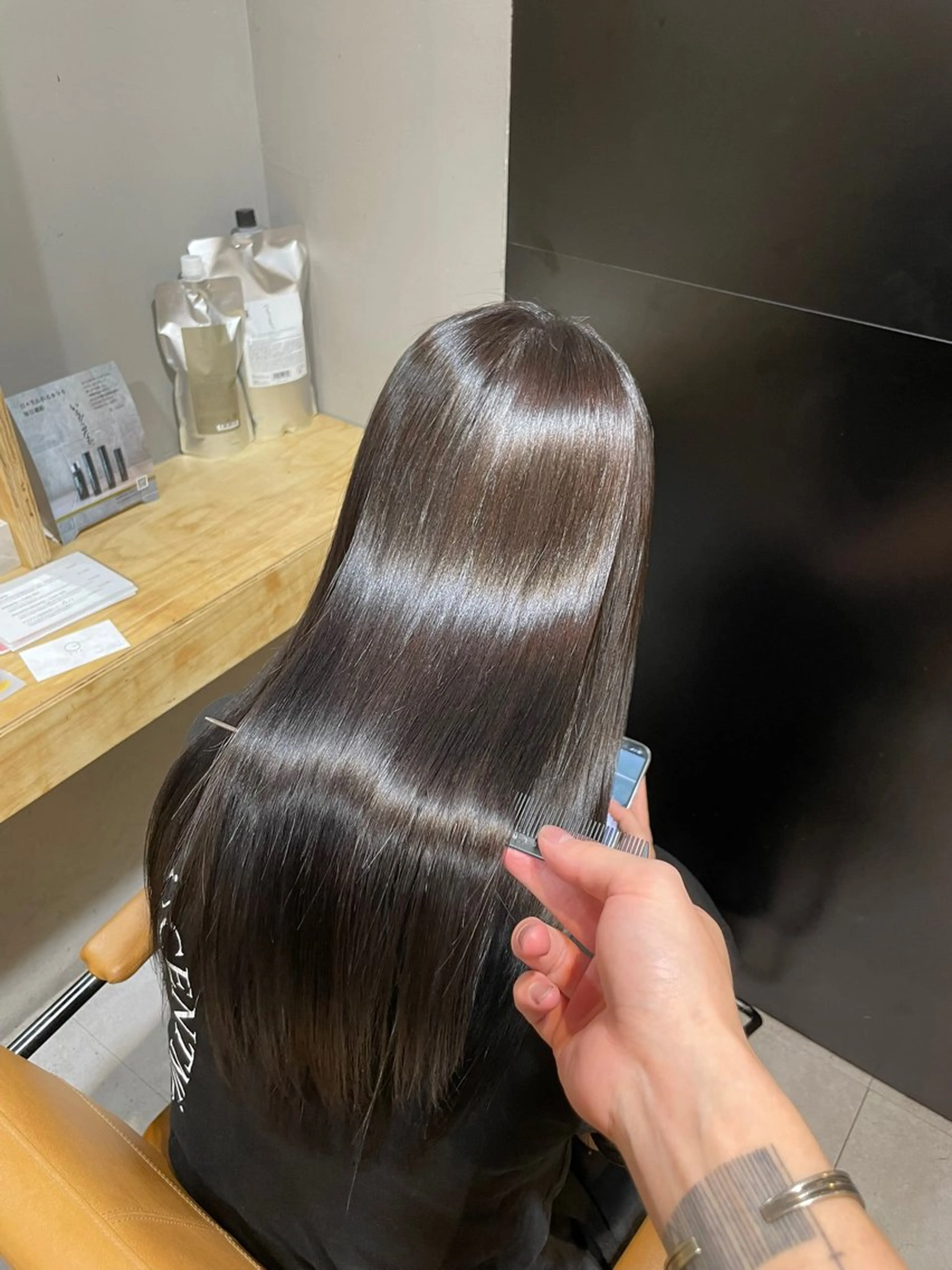 ロング カット ヘアカラー 縮毛矯正 ioe竹原 祐樹のヘアスタイル