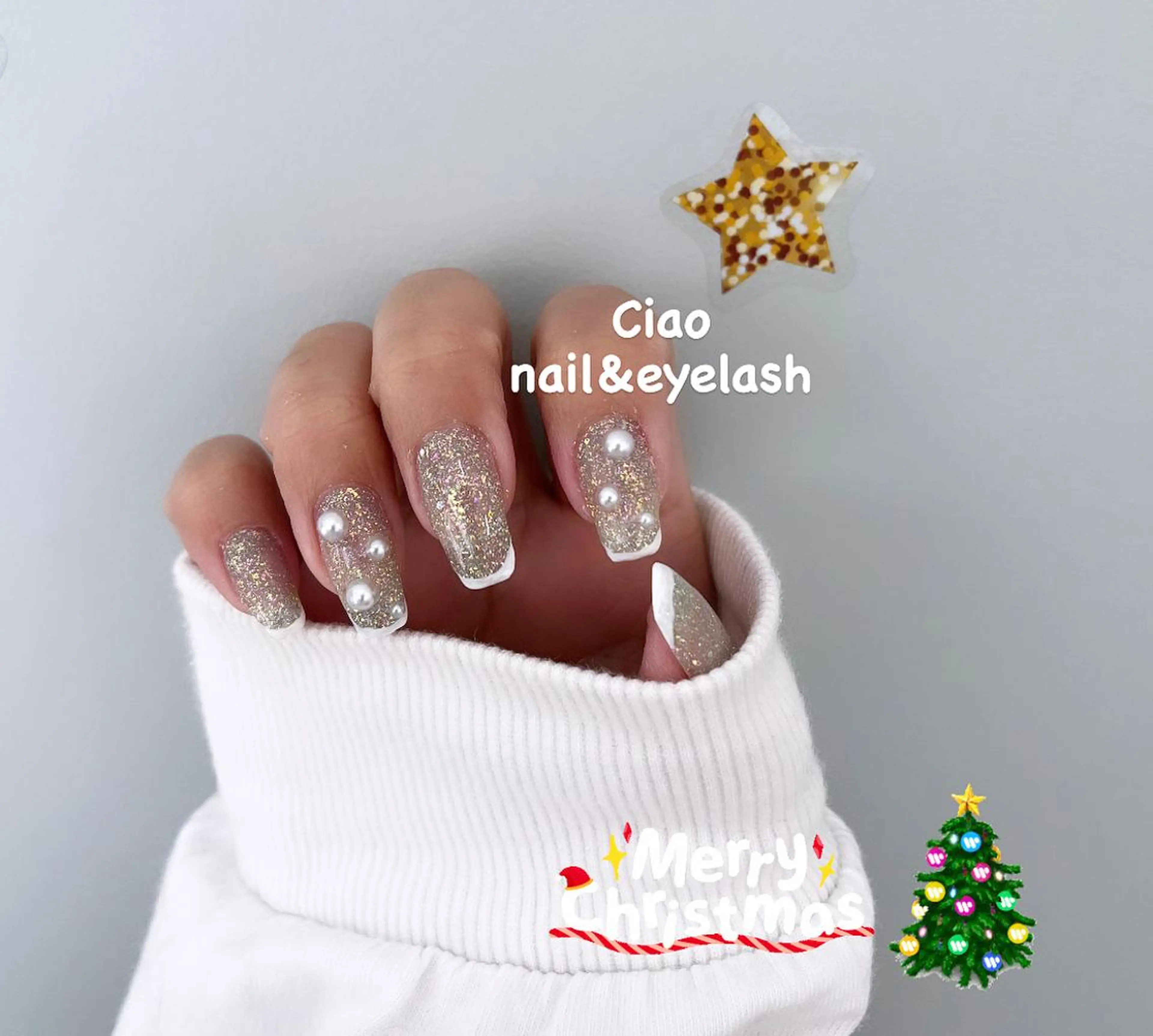 ネイル アートネイル ジェルネイル ニュアンスネイル 冬ネイル クリスマス #Amin所属・#Amin nail salonのネイルデザイン