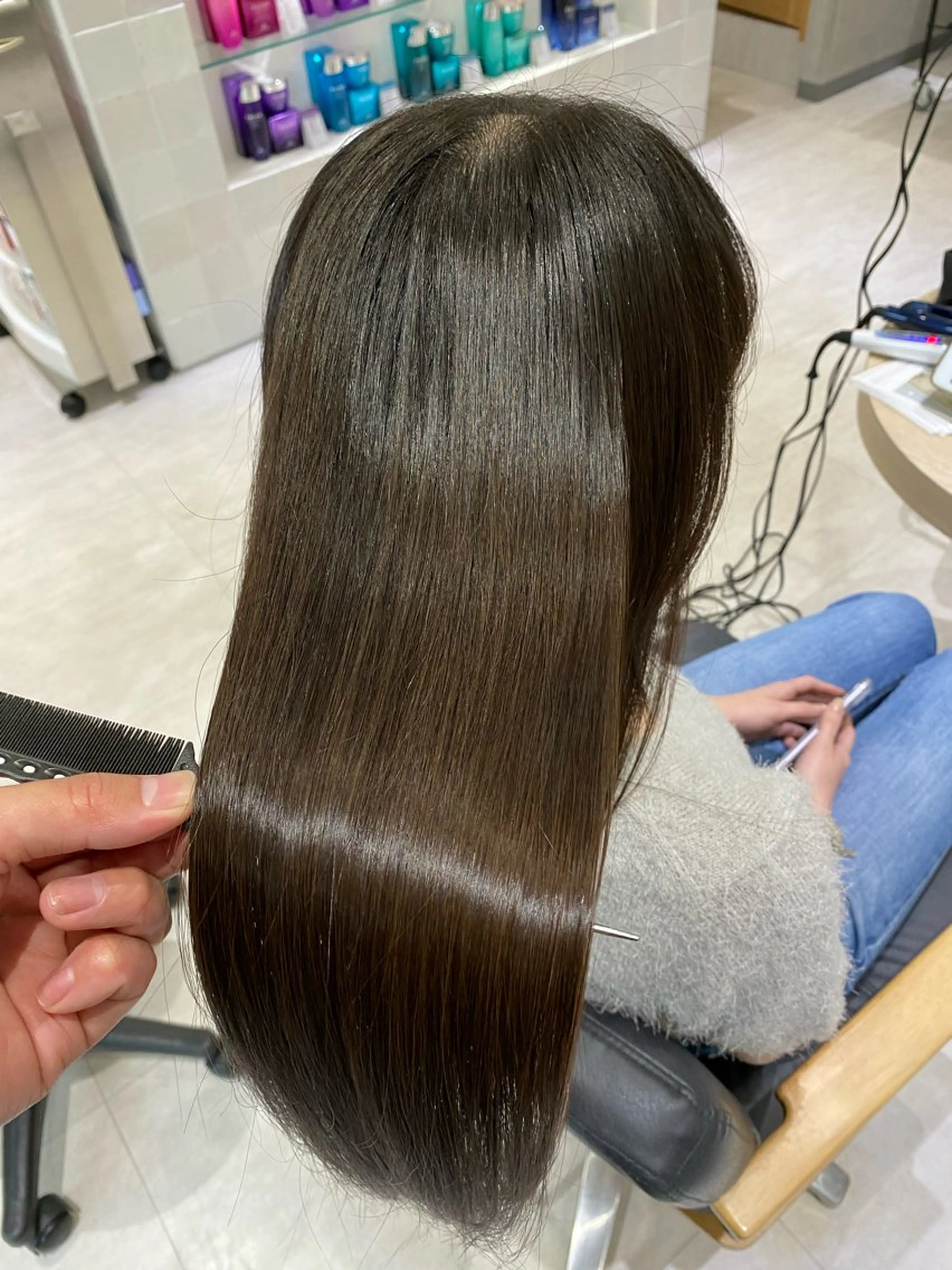 ロング カラー トリートメント men'ssalon Zina天神所属・✨髪質改善/顔周りカ ット/縮毛矯正✨三隅のヘアスタイル