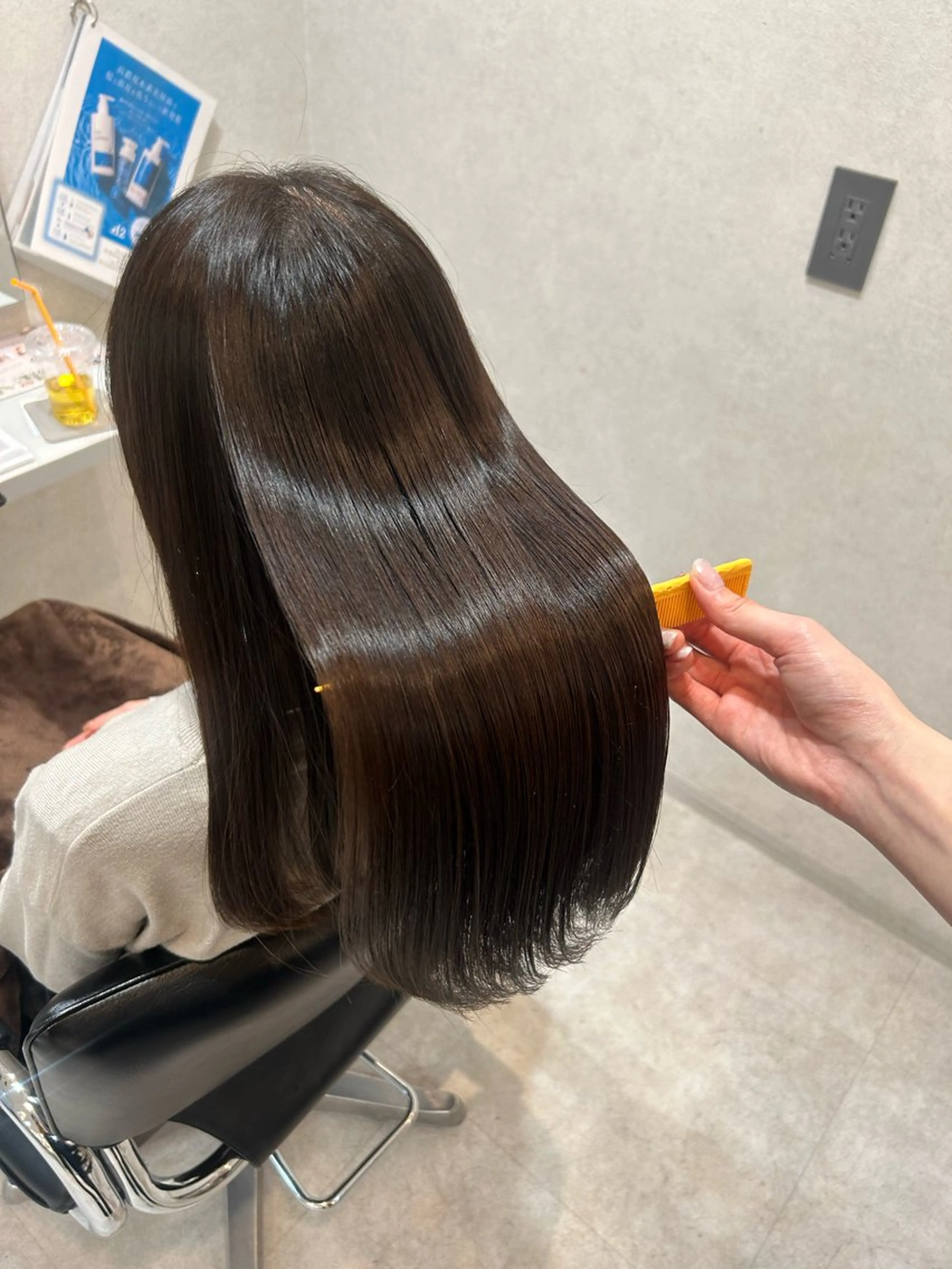 ロング 縮毛矯正 柔らかい縮毛矯正/ ボブ/北林のヘアスタイル