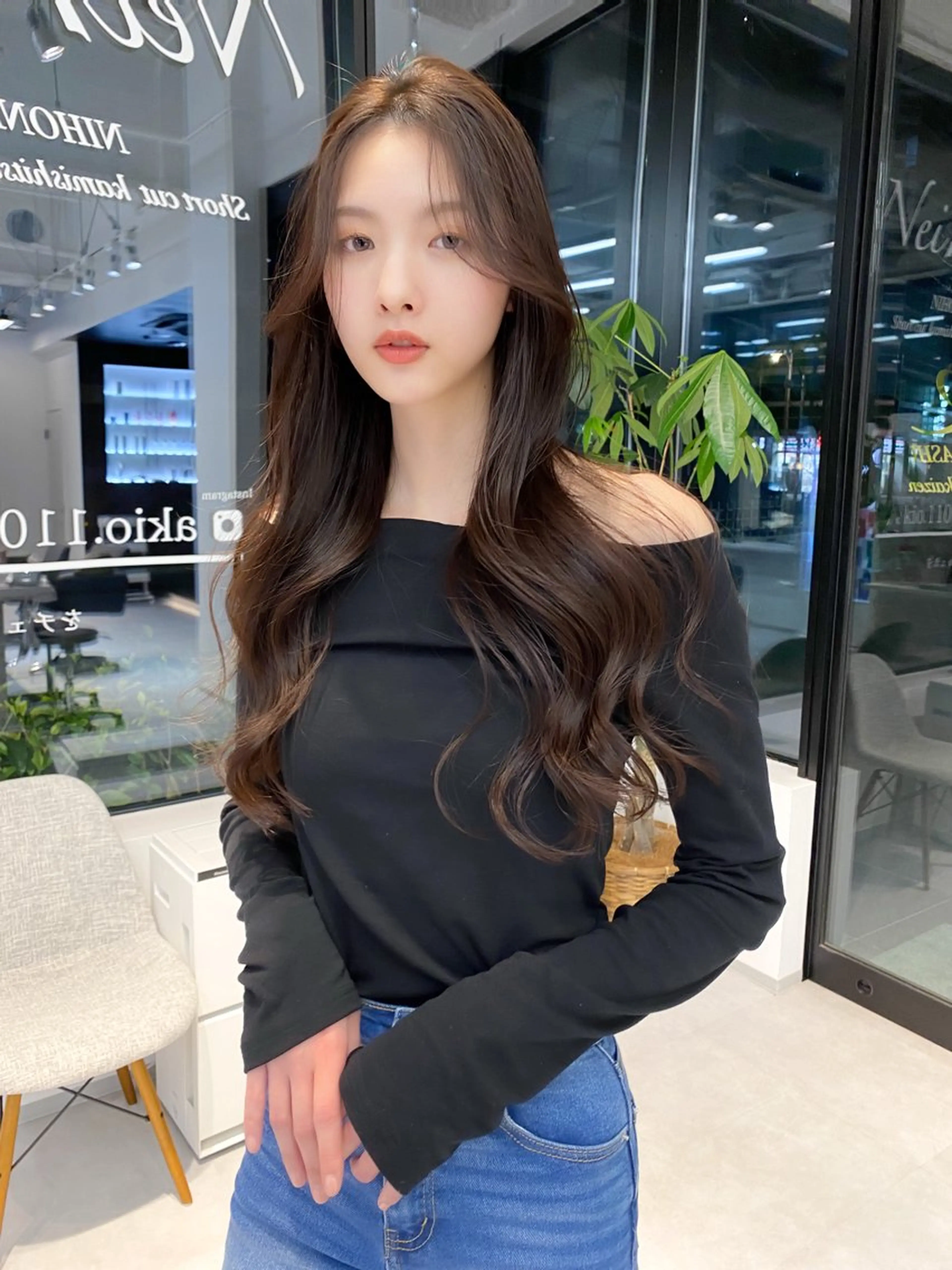 ロング カット ヘアカラー ワンカールで可愛い レイヤーカット/宮田のヘアスタイル