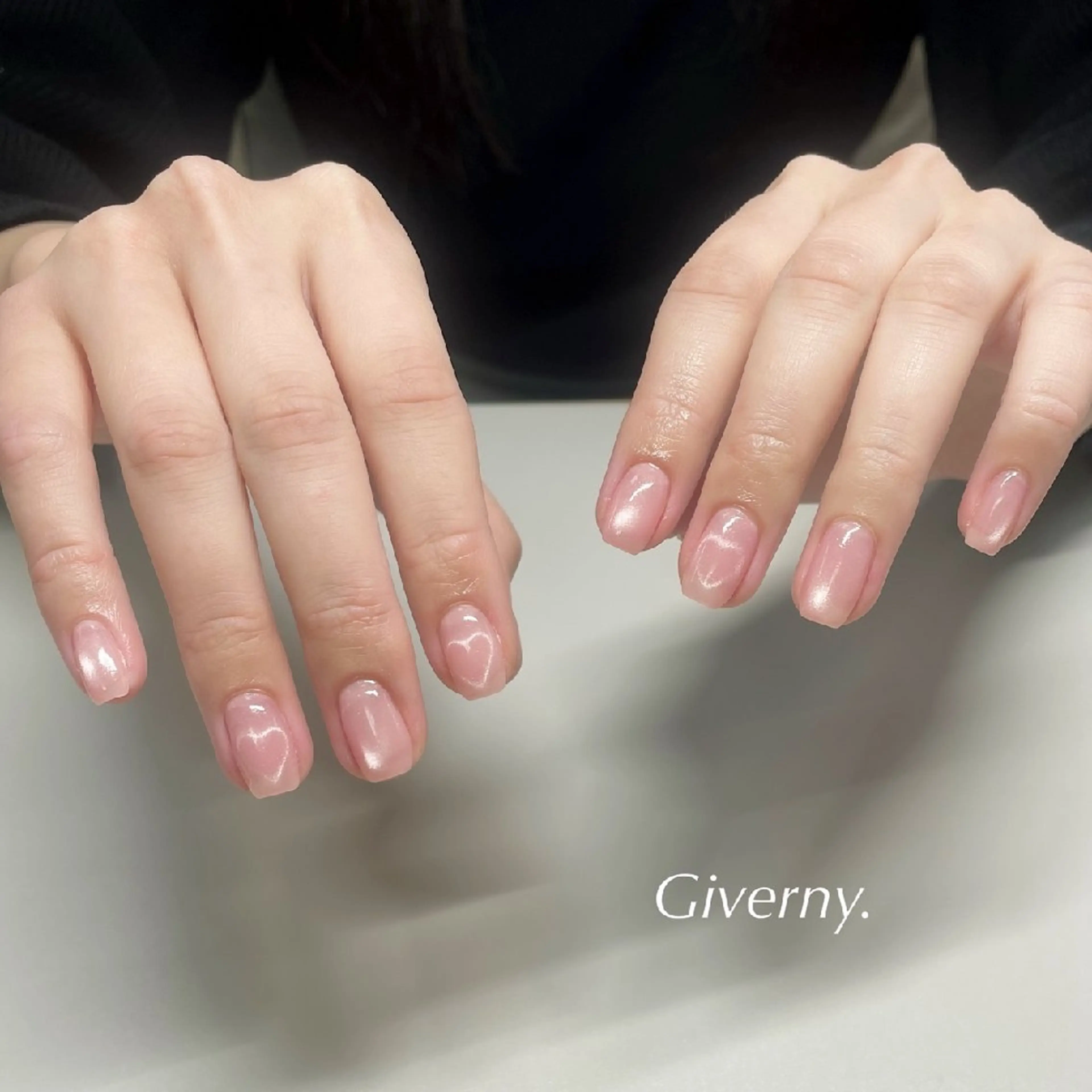 ネイル ハート マグネットネイル ハンドネイル Giverny .のネイルデザイン