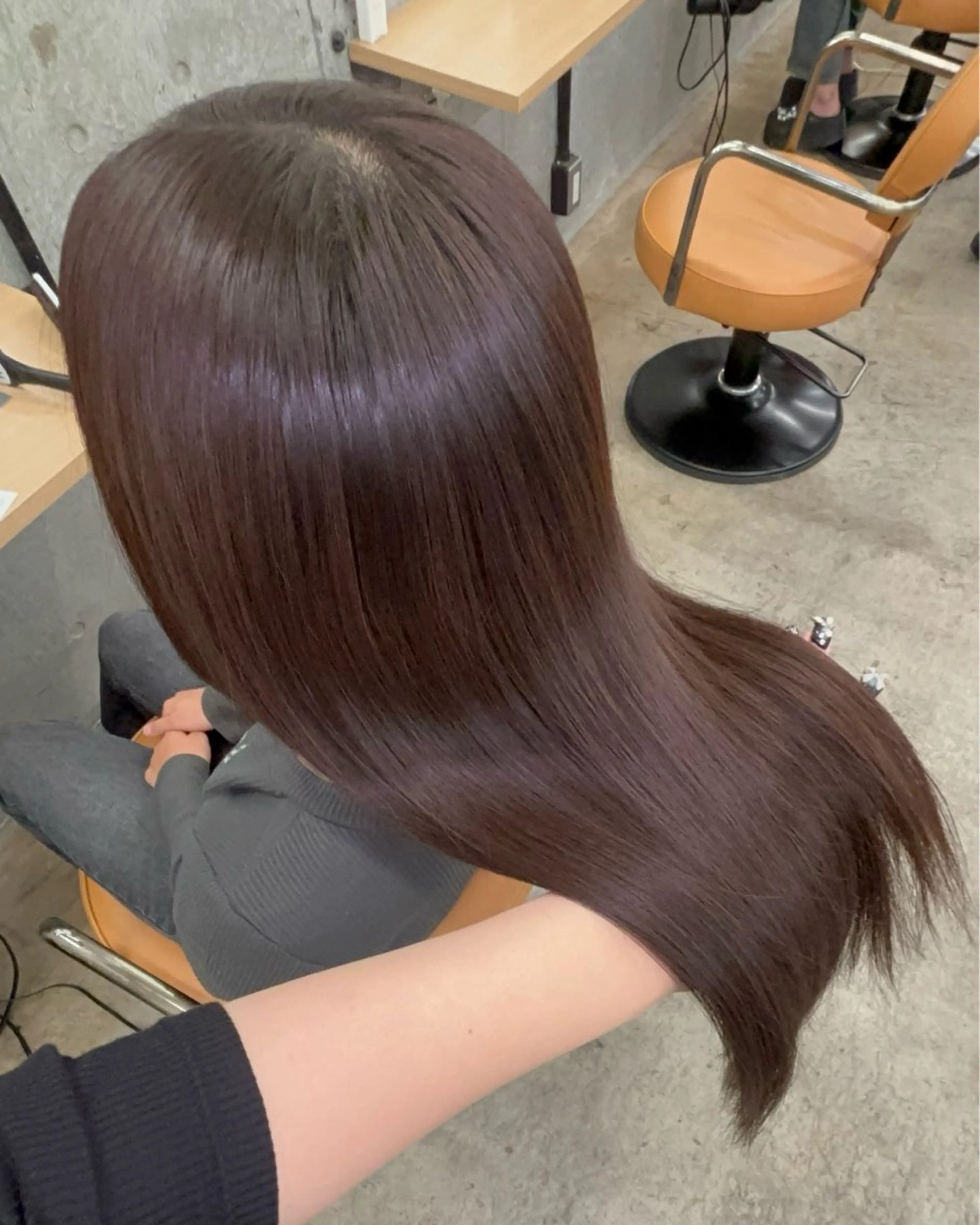 ミディアム カラー 縮毛矯正 トリートメント ダメージレス艶カラー MISAKI🦋のヘアスタイル