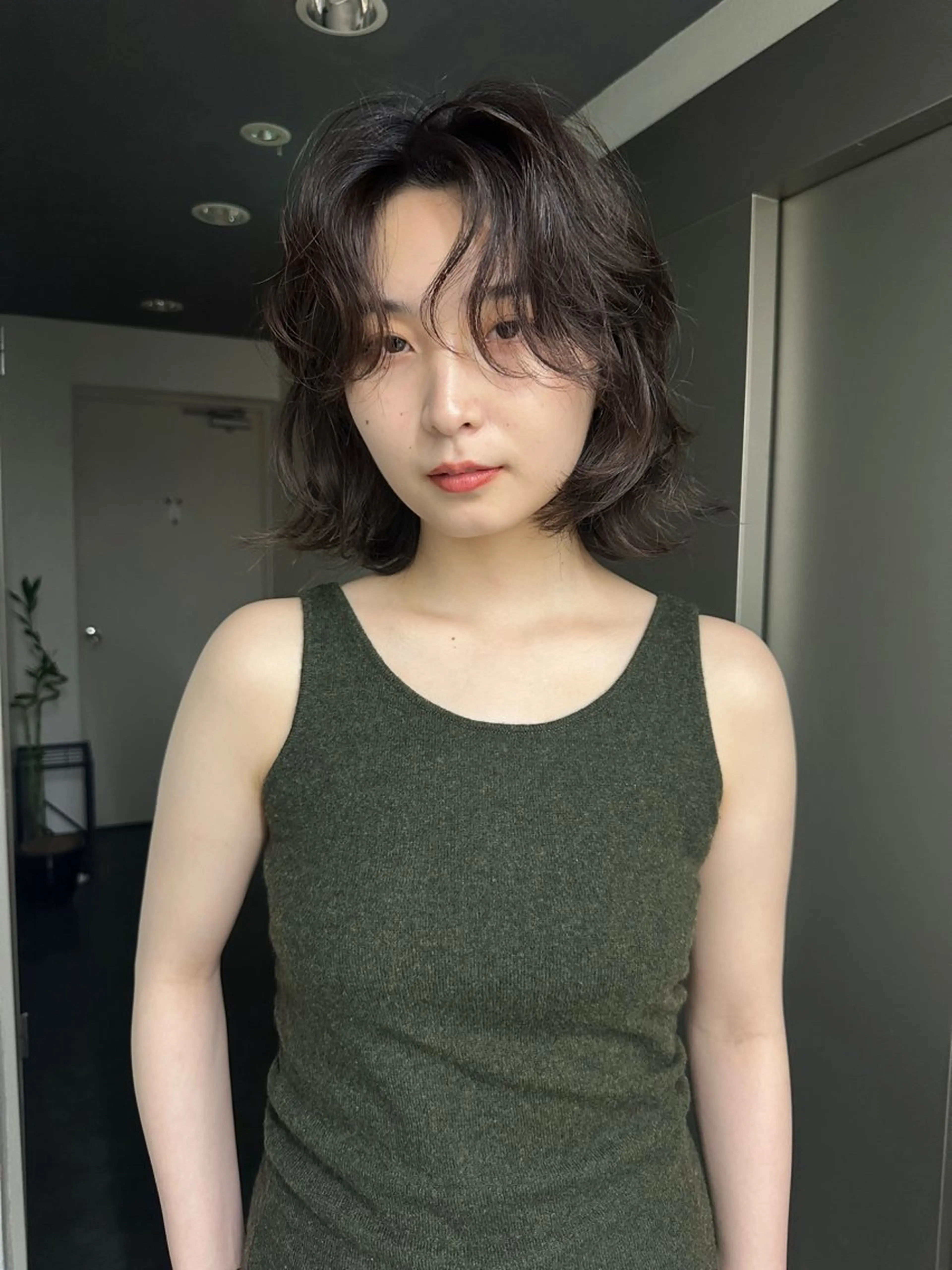 ショート カラー パーマ カット パーマ トリートメント ボブ/レイヤー/ケア パーマ/リュウタのヘアスタイル