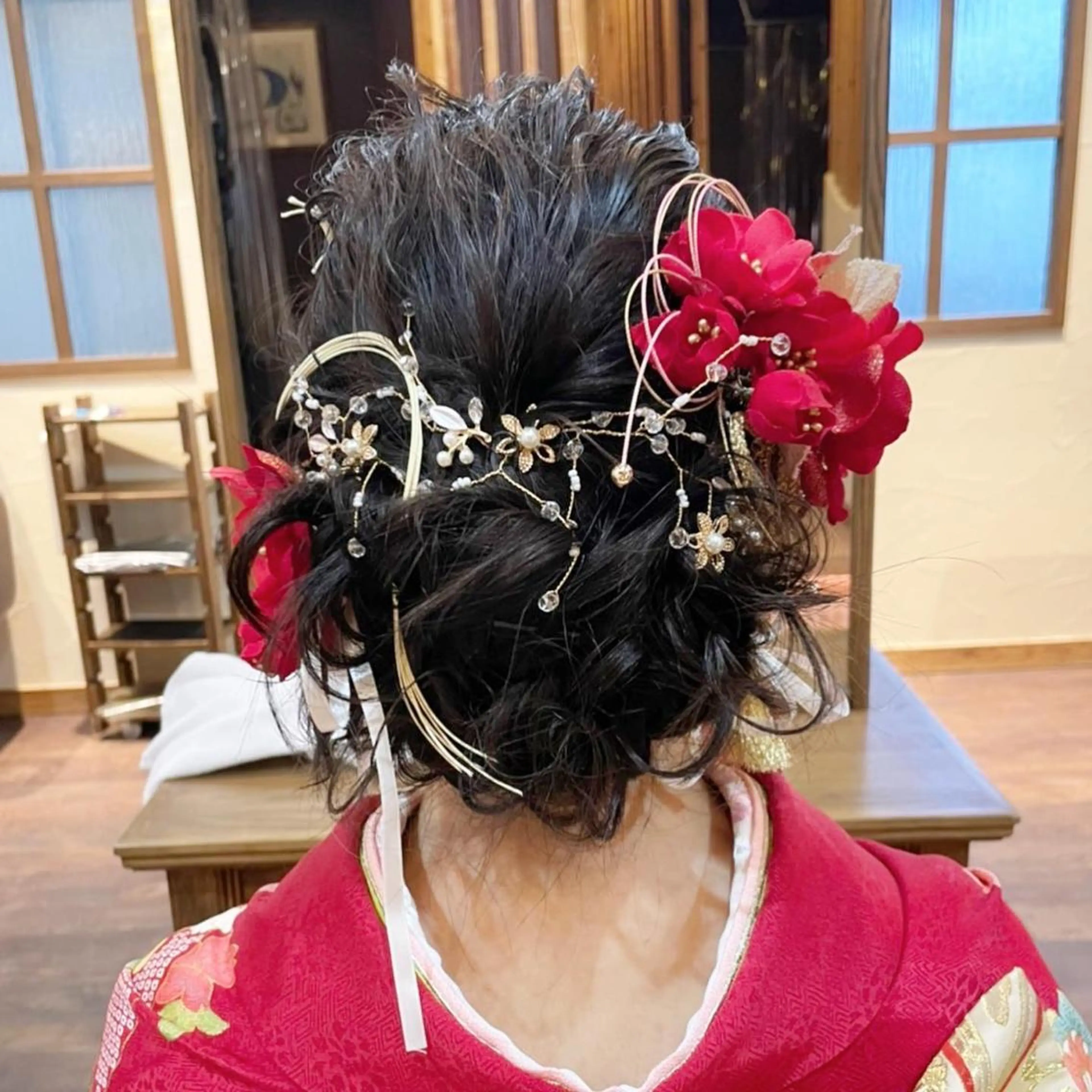 セミロング カラー ヘアアレンジ 成人式 ✨🌿大人可愛い愛さ れhair🌿✨松本のヘアスタイル