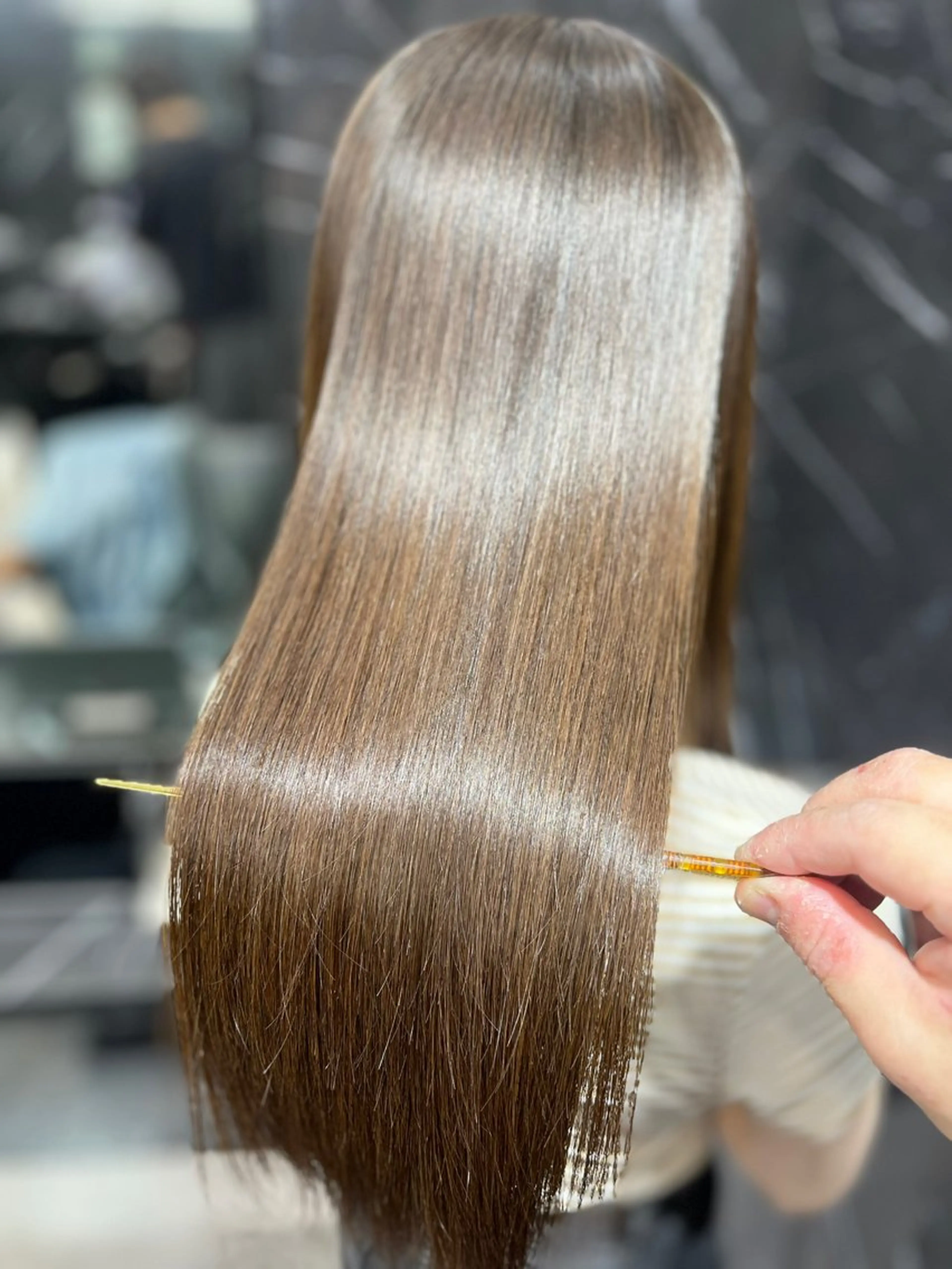 セミロング カラー くせ毛 神戸本格派髪質改善 /MITSUKIのヘアスタイル