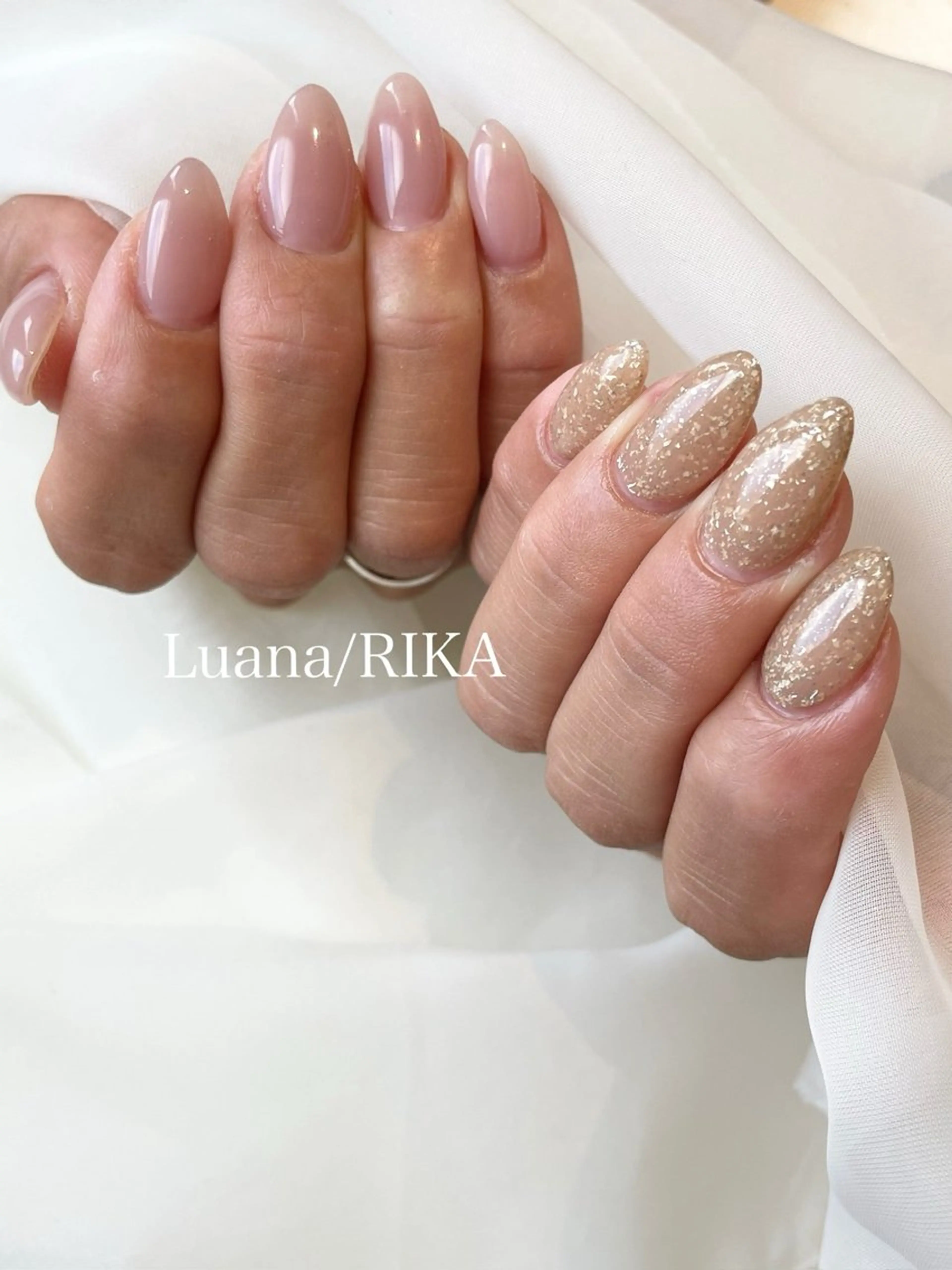 ネイル ラメ(グリッター) ワンカラーネイル Nail Salon Luana Rikaのネイルデザイン