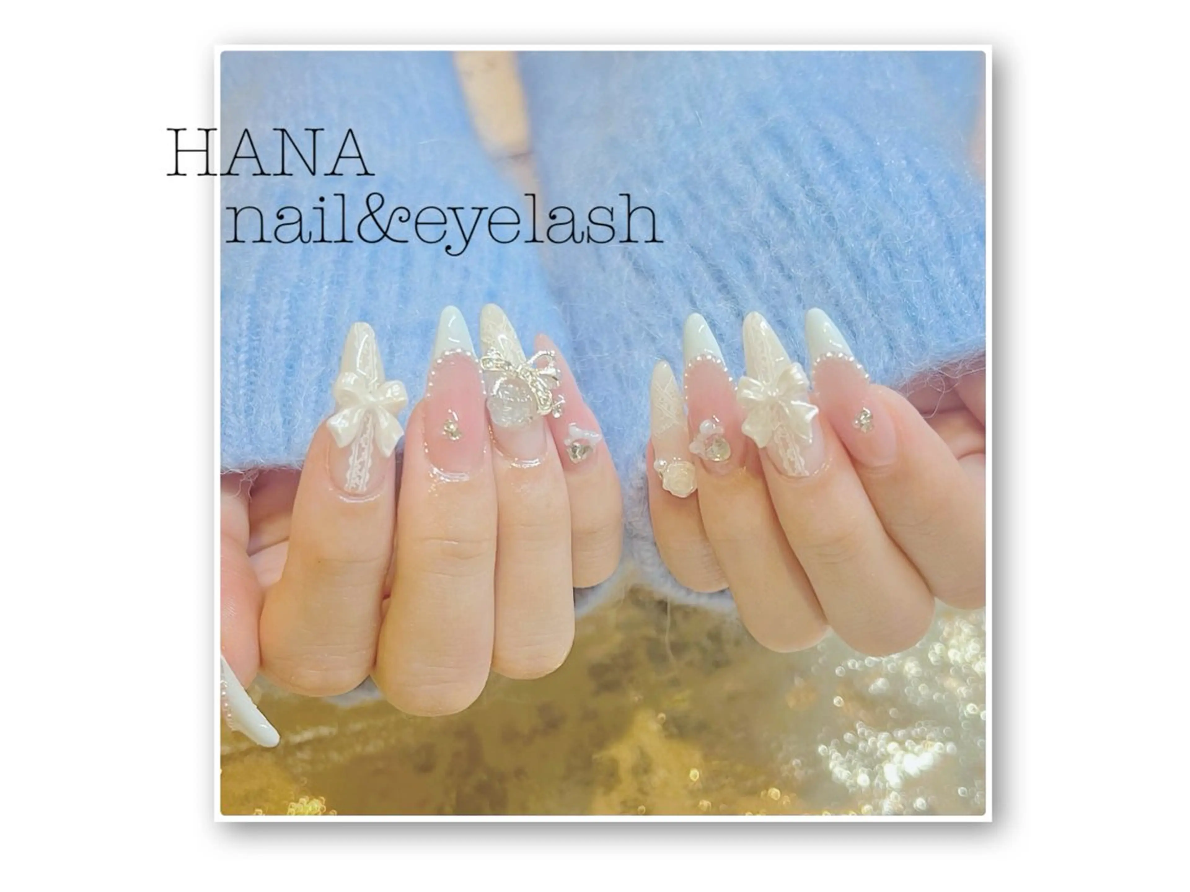 ネイル ブルー ハンドネイル H🌺 NAILのネイルデザイン