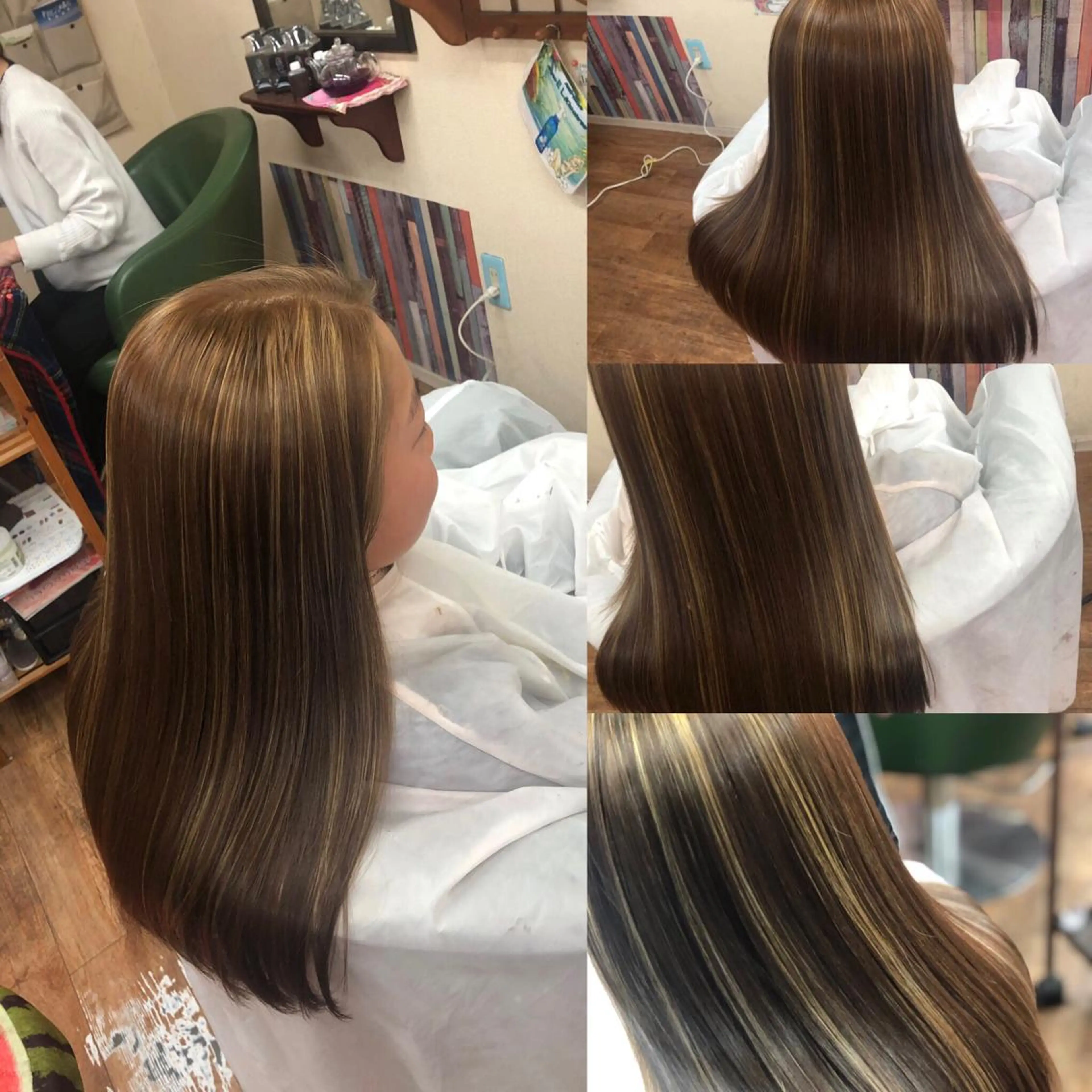 ミディアム カラー ハイライトカラー ハイライト トリートメント ヘアカラー トリートメント kou艶髪師色髪師 こう 艶髪師色髪師のヘアスタイル