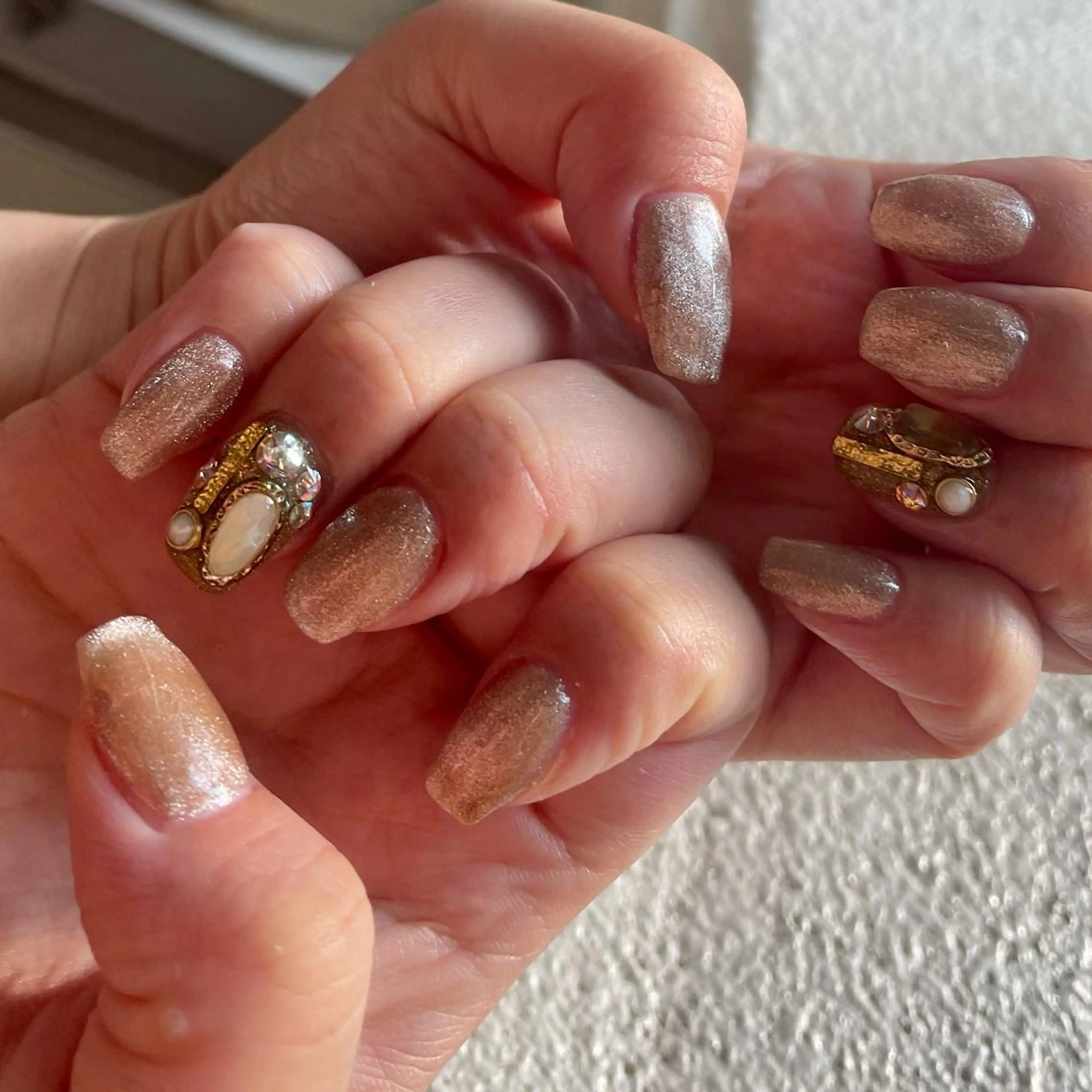 ネイル フラッシュネイル マグネットネイル 奥園 良恵のネイルデザイン