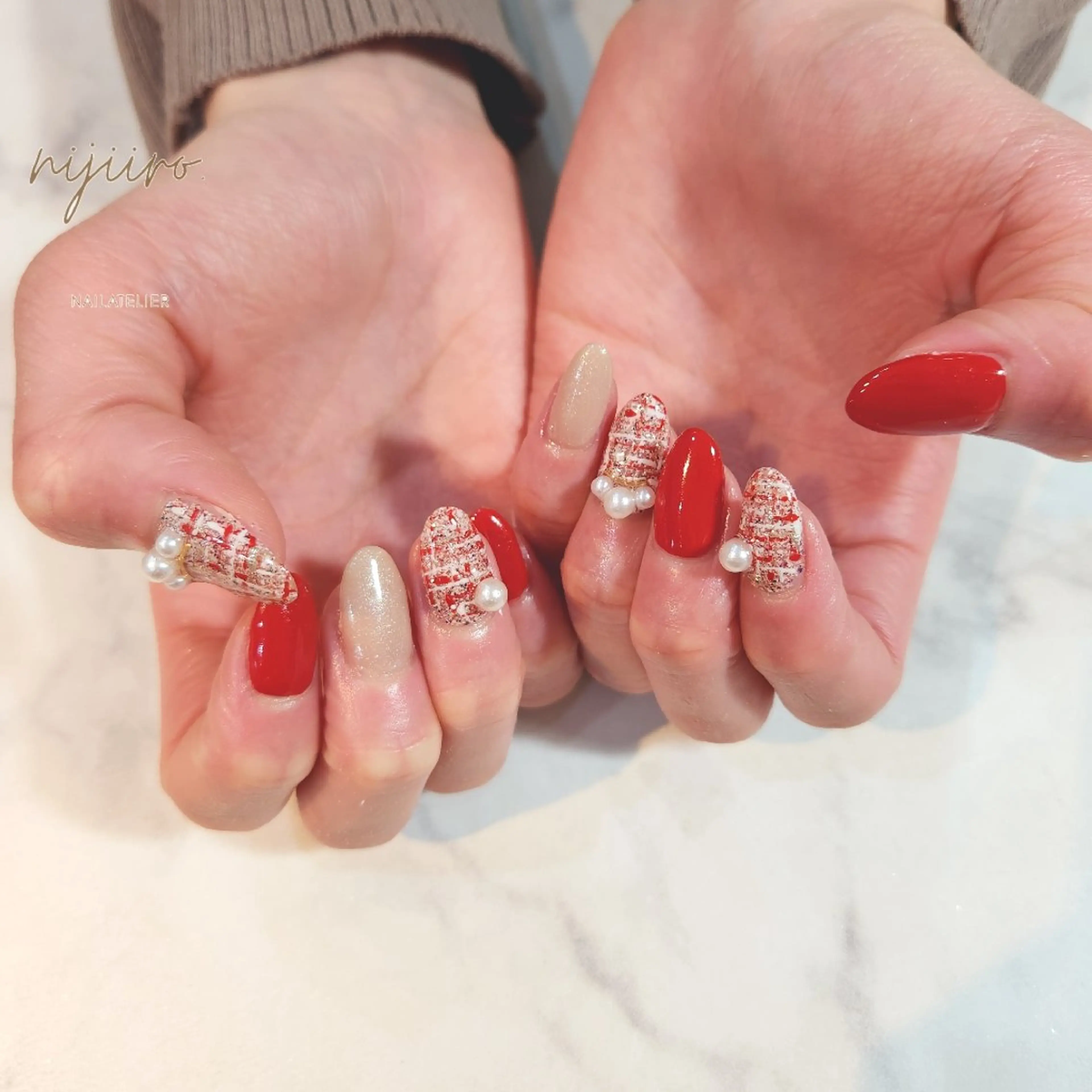 ネイル ハンドネイル nailatelier nijiiro.所属・nijiiro🌈 サトウのネイルデザイン