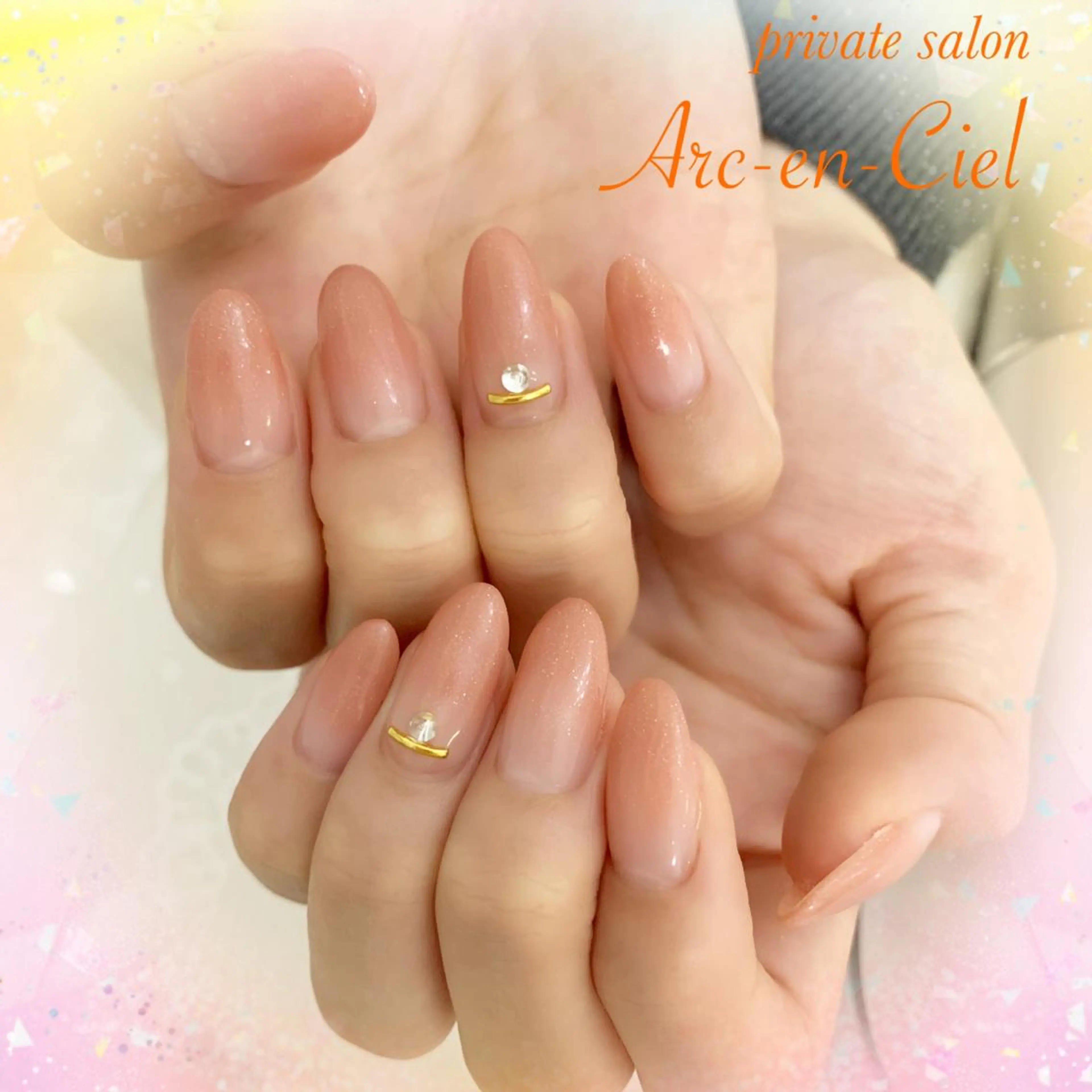 💅🏻ジェルネイル/美爪育シンプルアート💗アート2本の写真