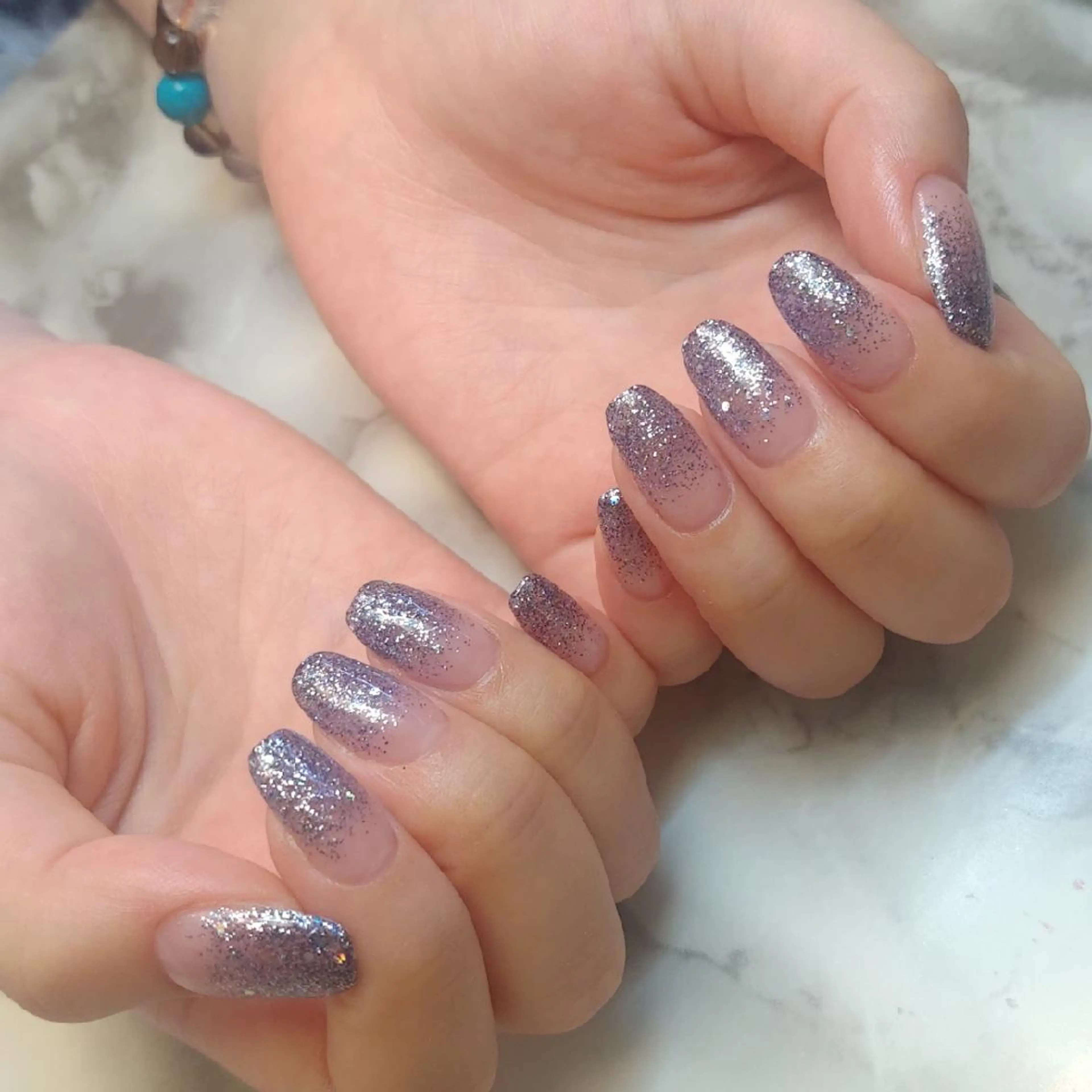 ネイル ラメ(グリッター) ラメグラデーション ジェヌインネイル 河内のネイルデザイン