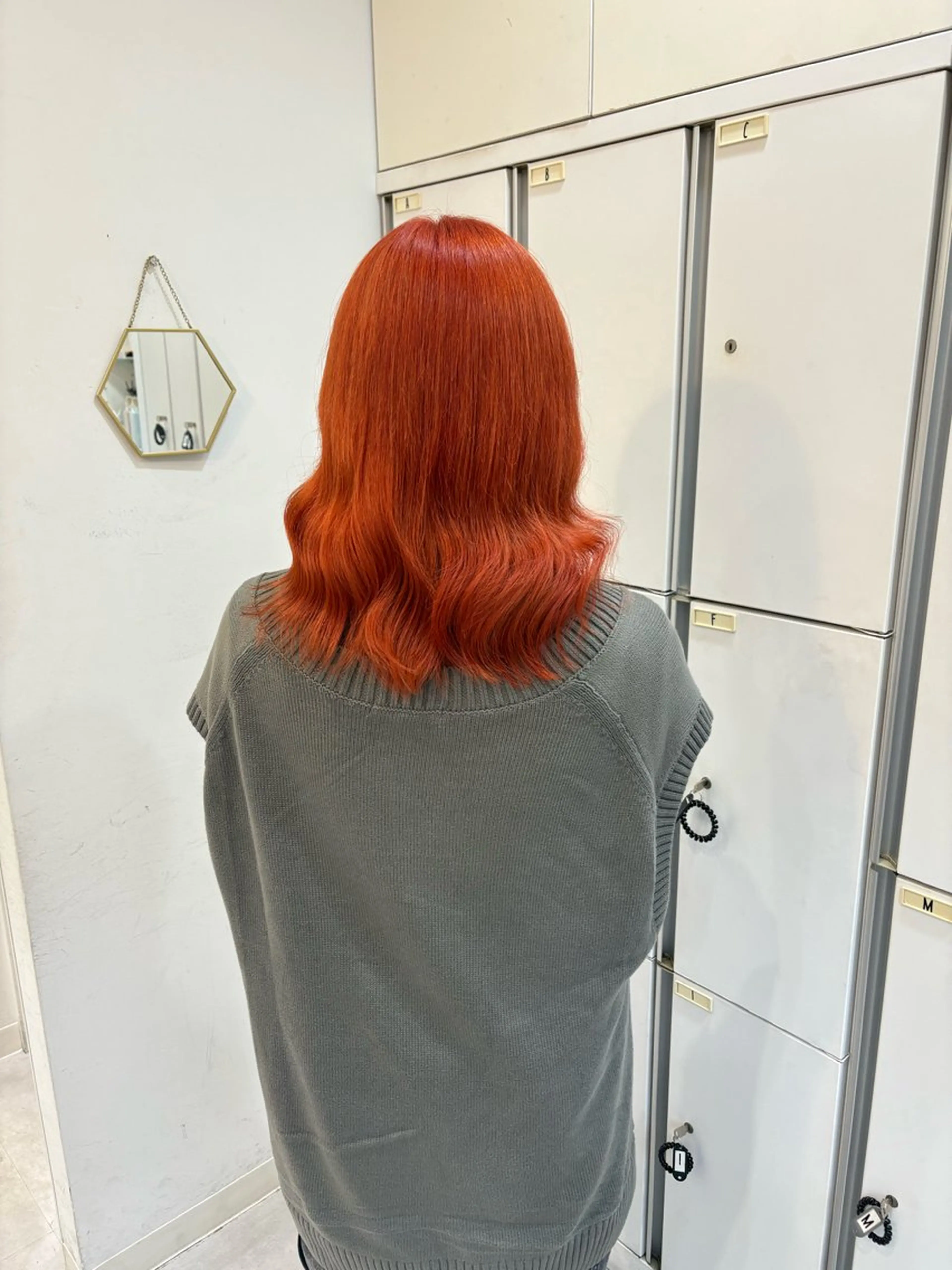 カラー ブリーチ オレンジ カット ヘアカラー トリートメント 🫧松尾彩舞樹🫧 アレンジ/艶カラー✨のヘアスタイル