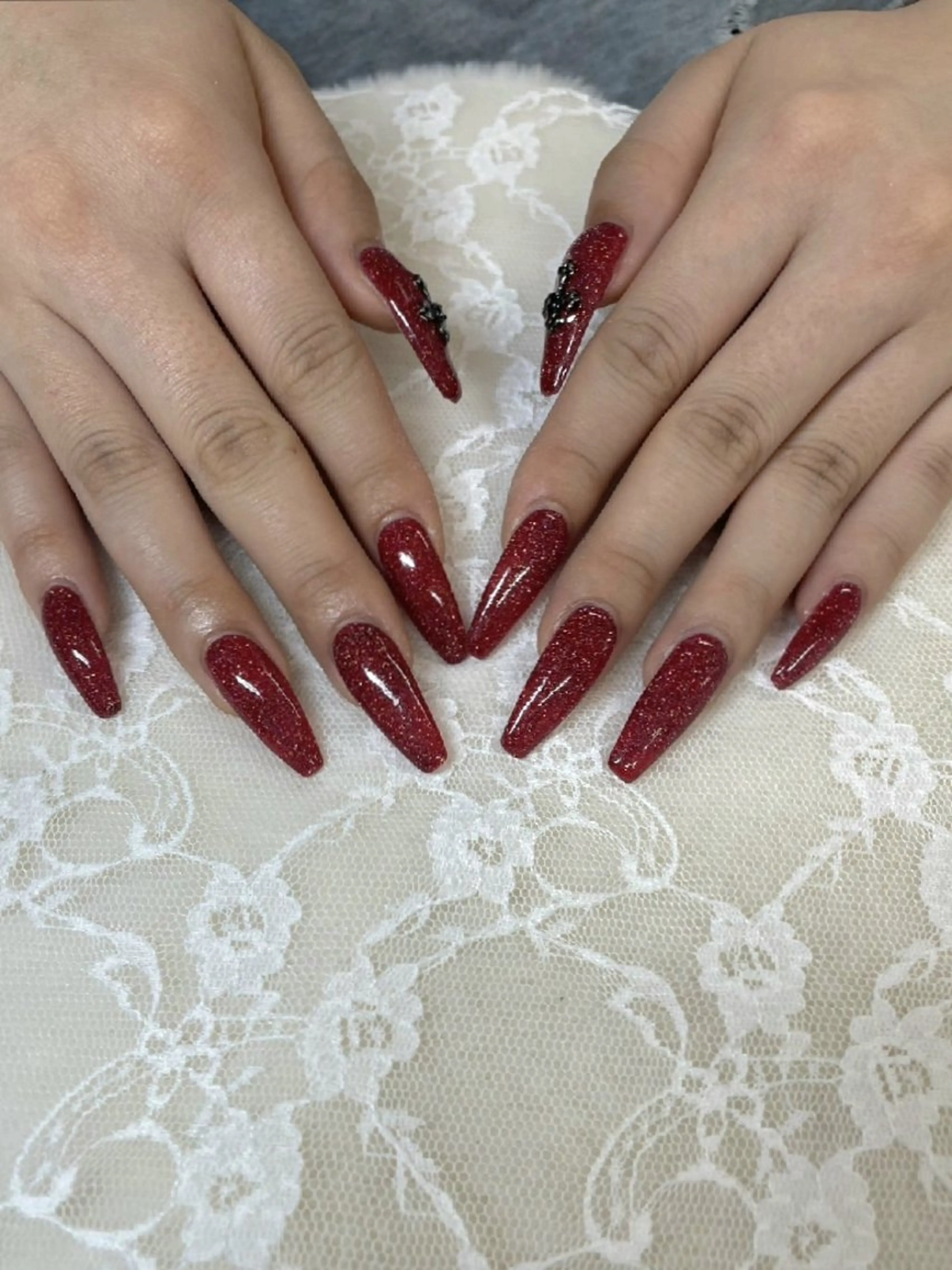 ネイル フラッシュネイル キラキラネイル ロングネイル スーパーロングネイル ハンドネイル 心斎橋Salon Epokkuのネイルデザイン