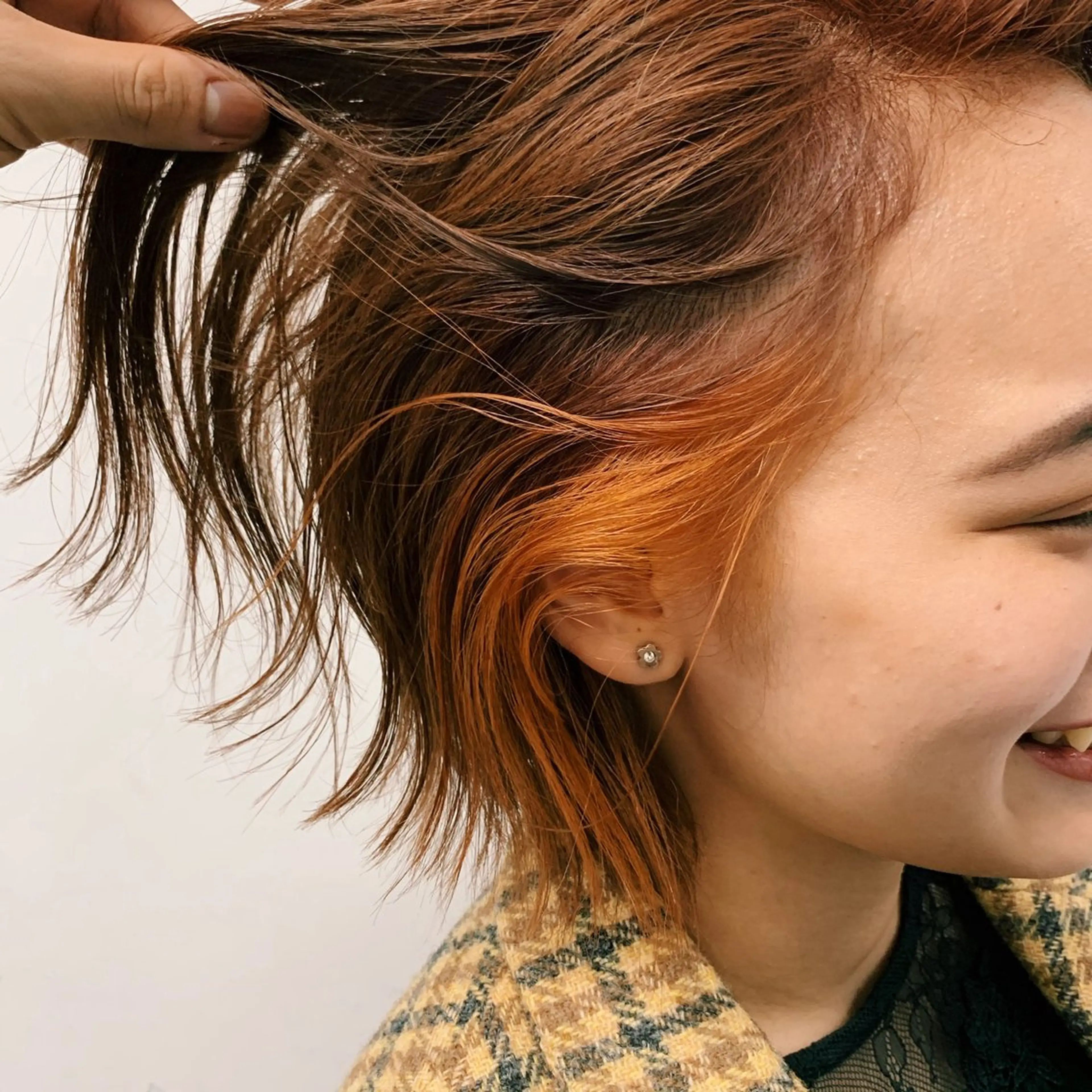 ミディアム カラー インナーカラー 森脇 龍星のヘアスタイル