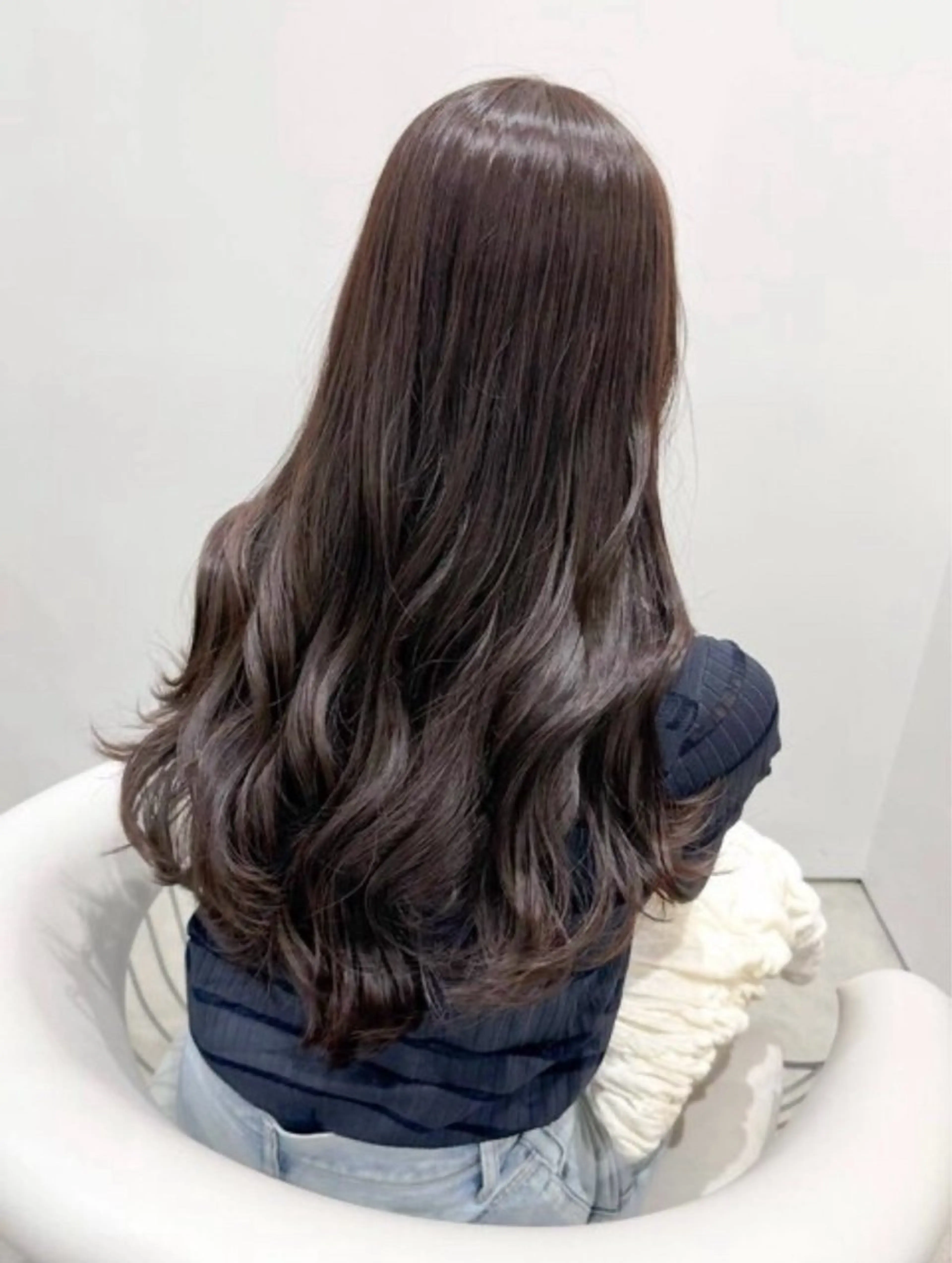 ロング カラー ヘアカラー トリートメント mana /韓国風レイヤーのヘアスタイル