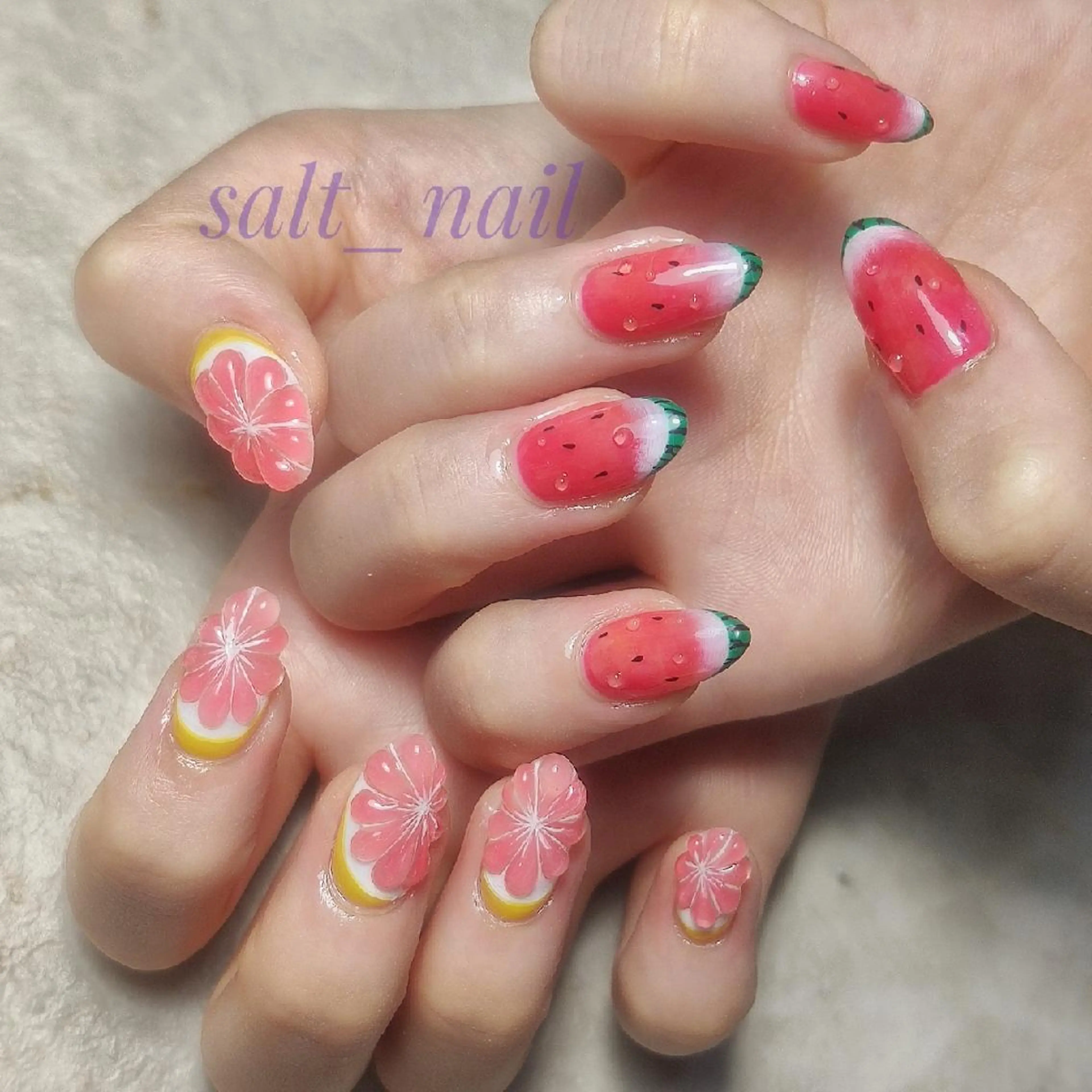 ネイル ピンク 個人サロン saltnailのネイルデザイン