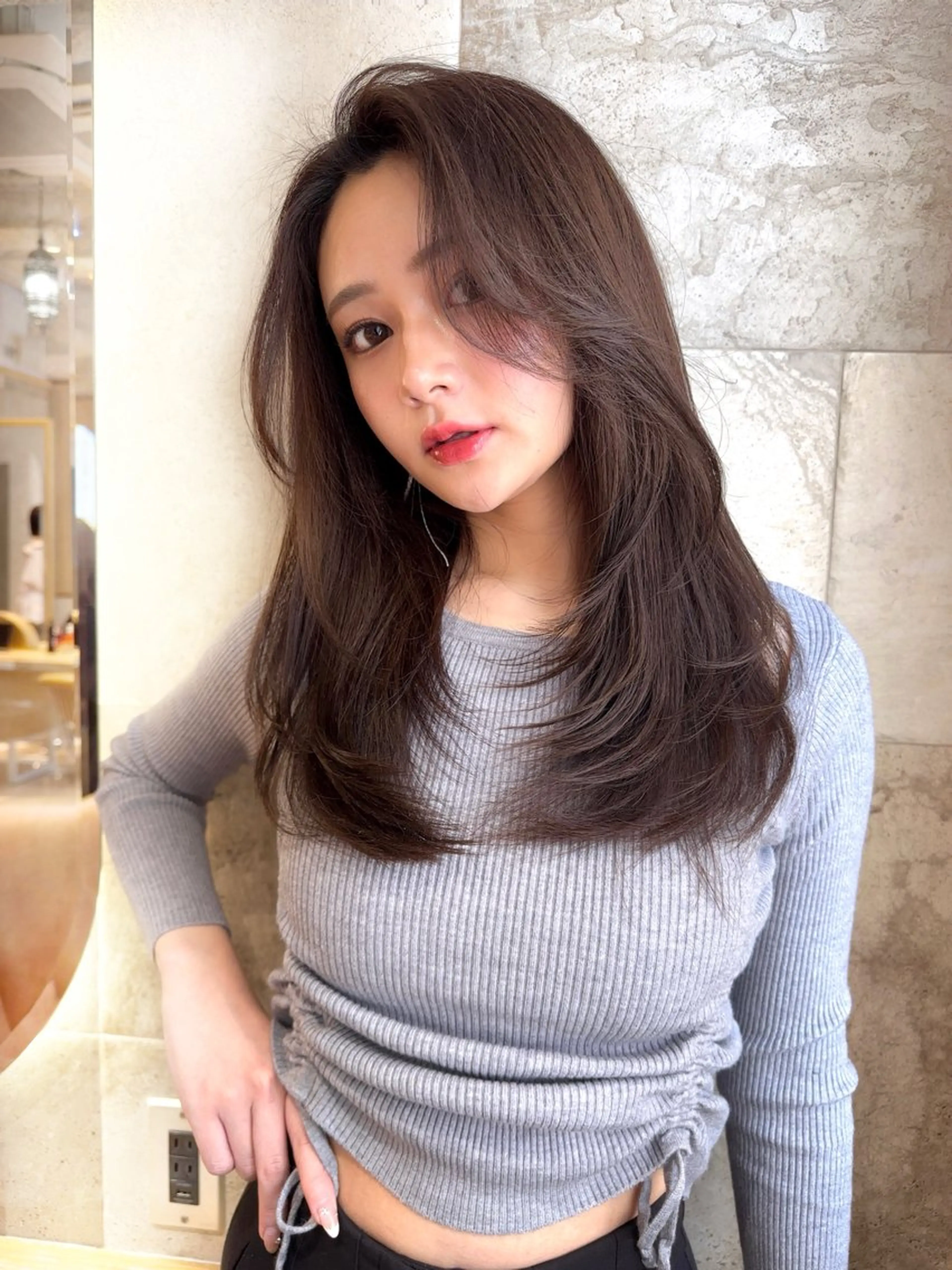 【12月限定!】カット+ワンカラー+3step髪質改善トリートメント💖+コテ巻き付き✨の写真