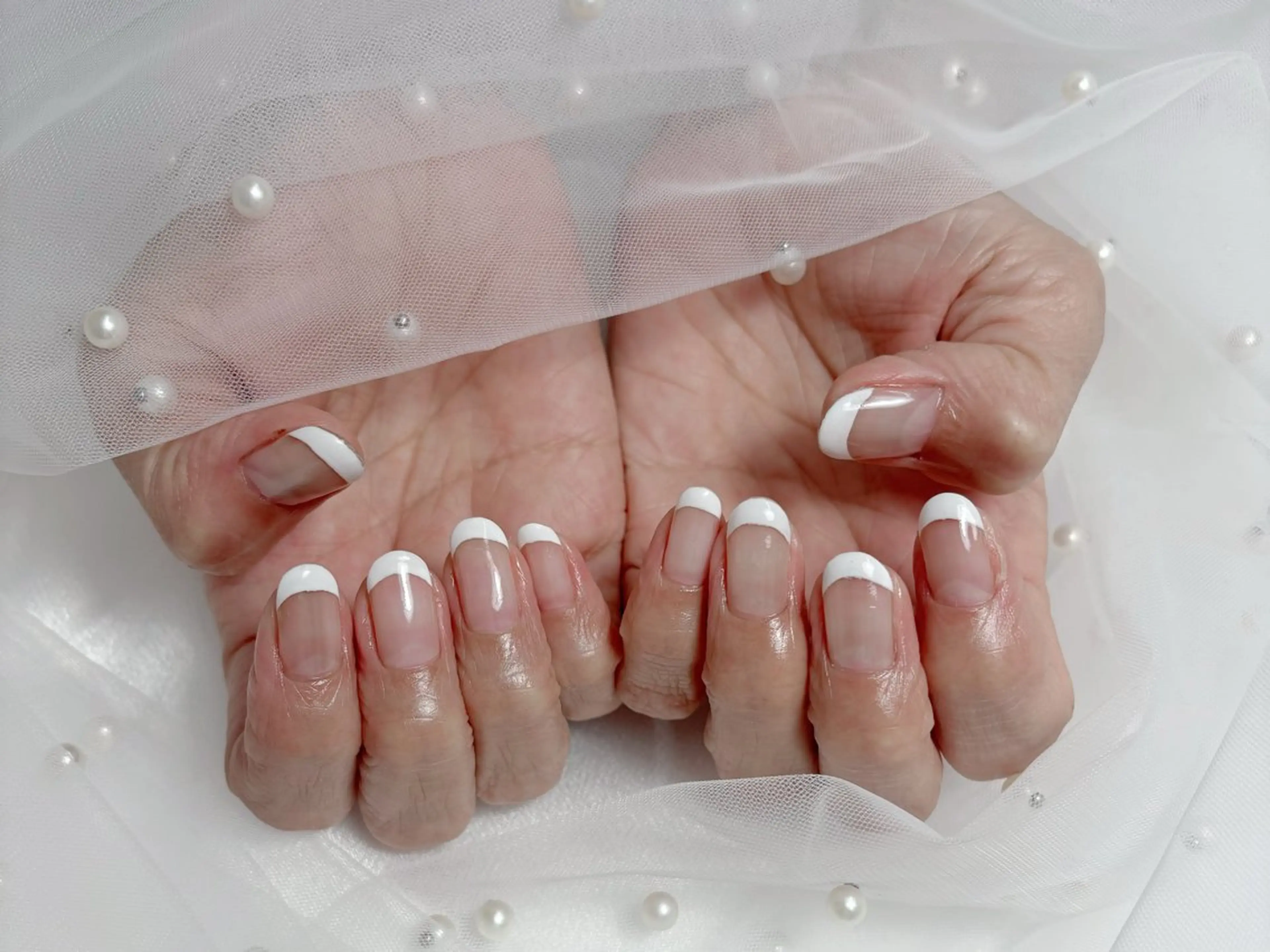 【ハンド】フレンチ🤍通常料金¥4,780▶¥1,980オフありの方の写真