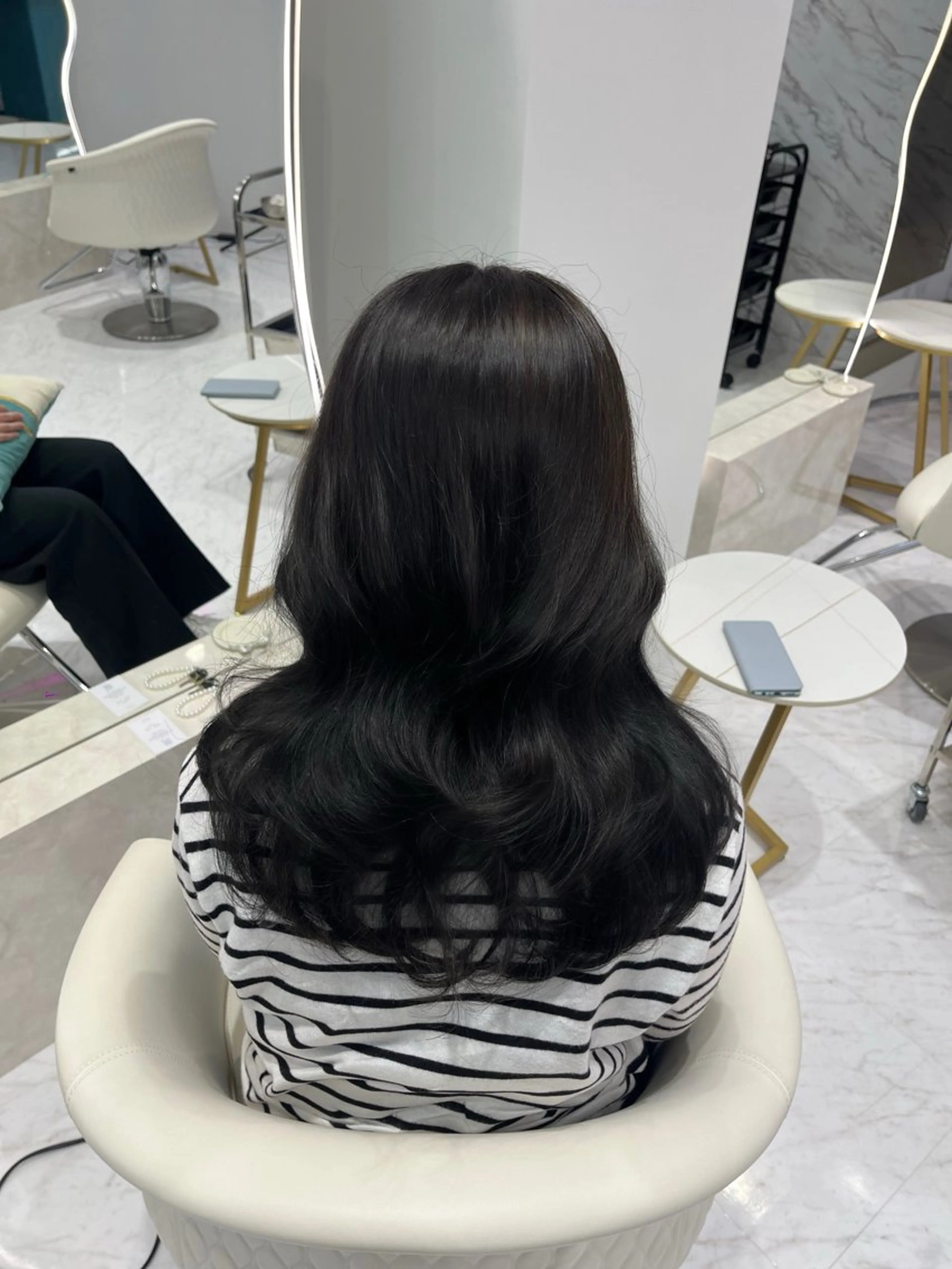 ミディアム カラー 黒髪 名古屋/透明感カラー /韓国ヘア/高木梨帆のヘアスタイル