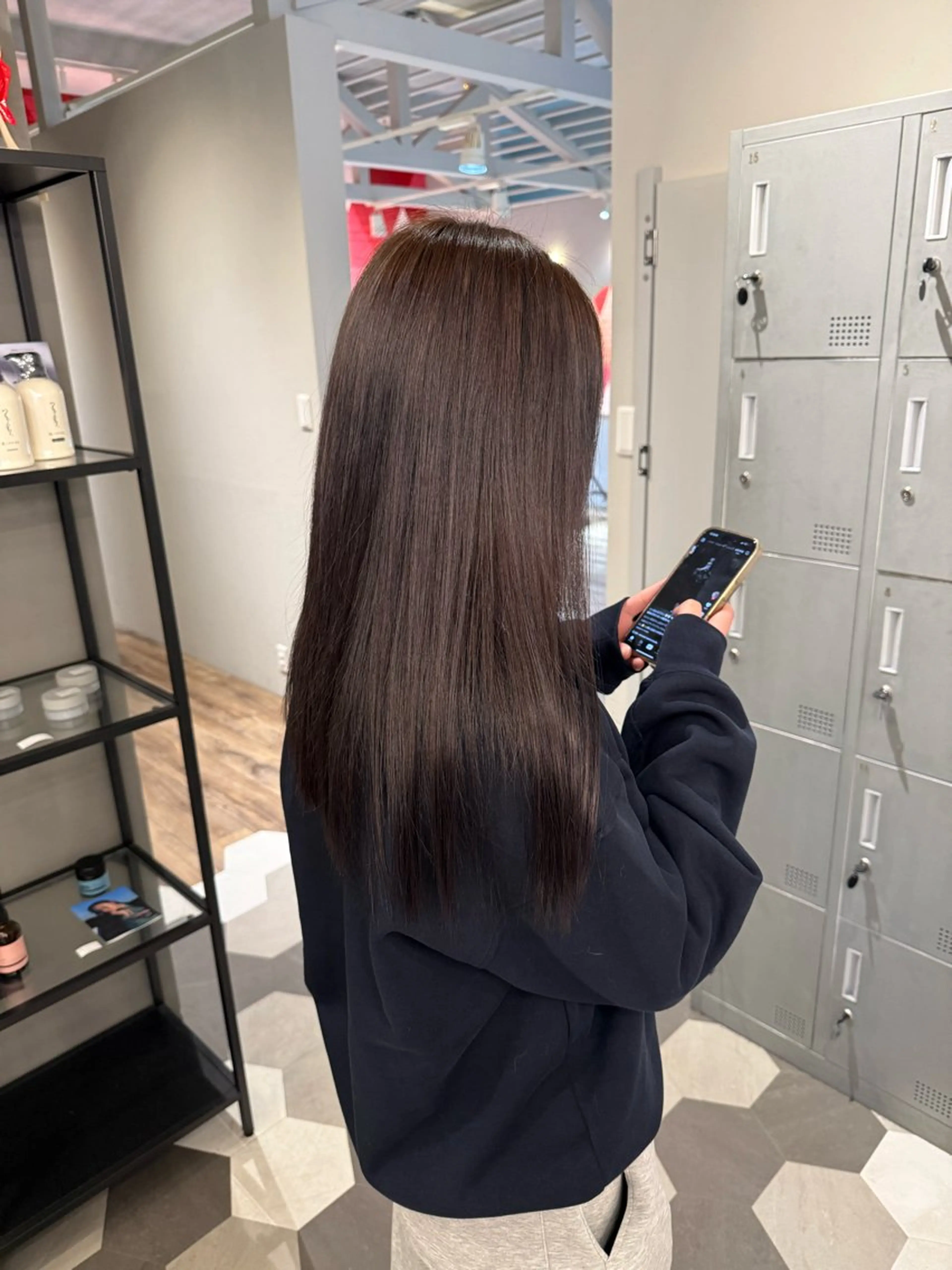 ロング カラー パープルカラー カット ヘアカラー トリートメント lolonois /ゆるりのヘアスタイル