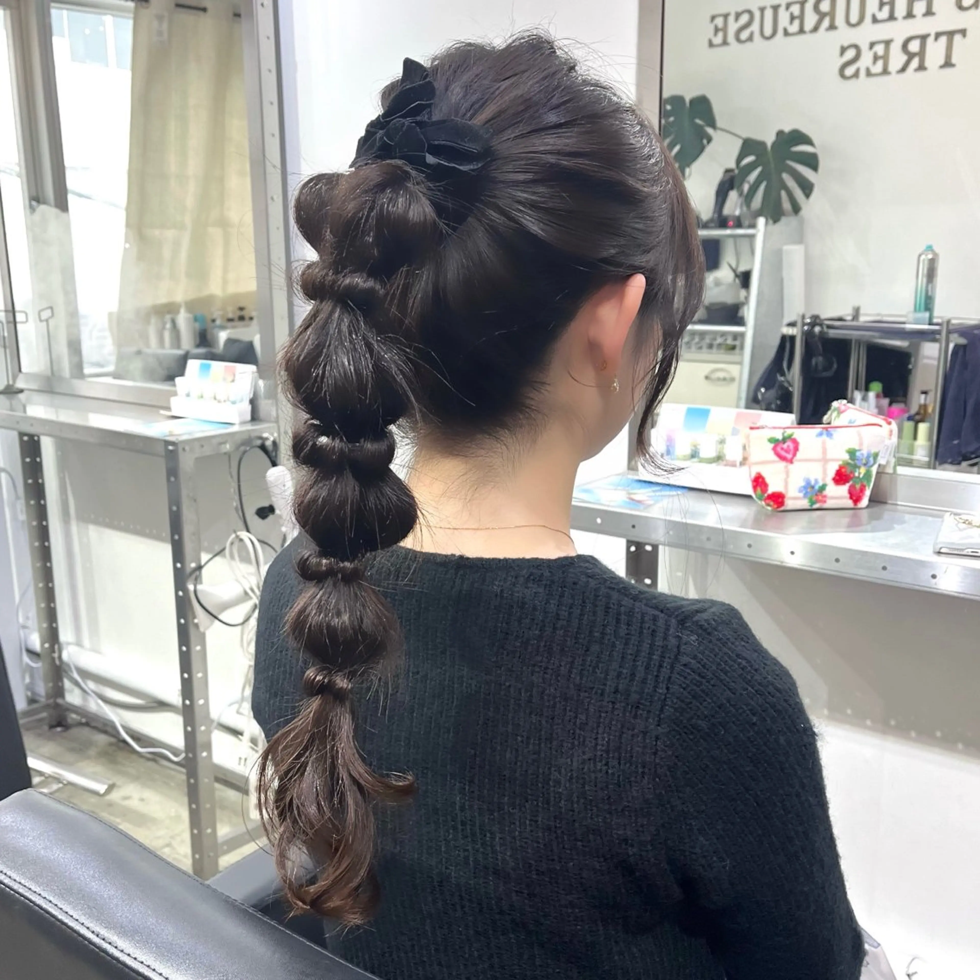 ロング ヘアアレンジ 結婚式・ブライダル 玉ねぎヘアー ヘアセット Je suis heureuse Tres所属・早朝セット☀️ レイヤー/Momoのヘアスタイル