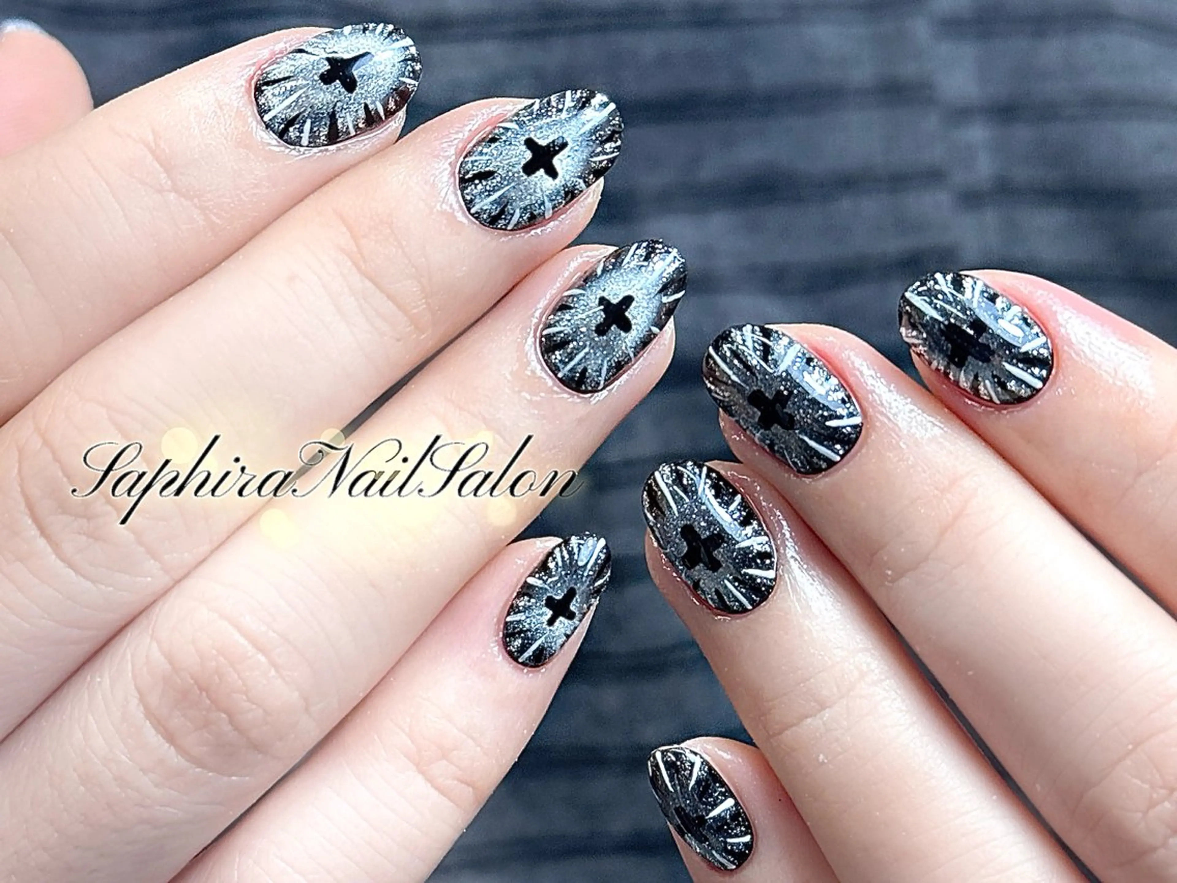 カラー ハンドネイル Saphiraネイル サロン錦糸町のネイルデザイン