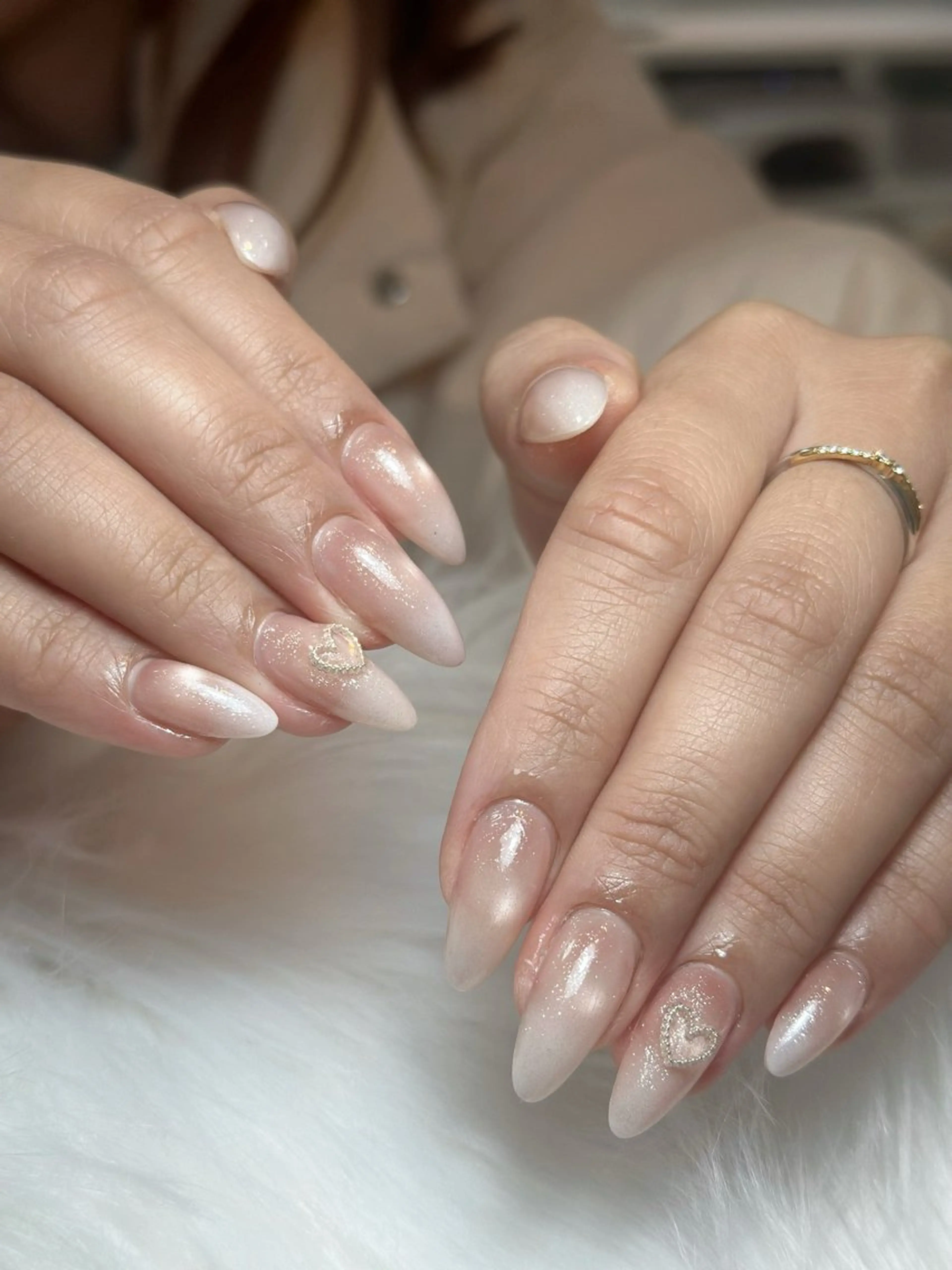 ネイル アートネイル ジェルネイル ニュアンスネイル シンプルネイル ネイルチップ ハンドネイル Nienail_ Luxeのネイルデザイン