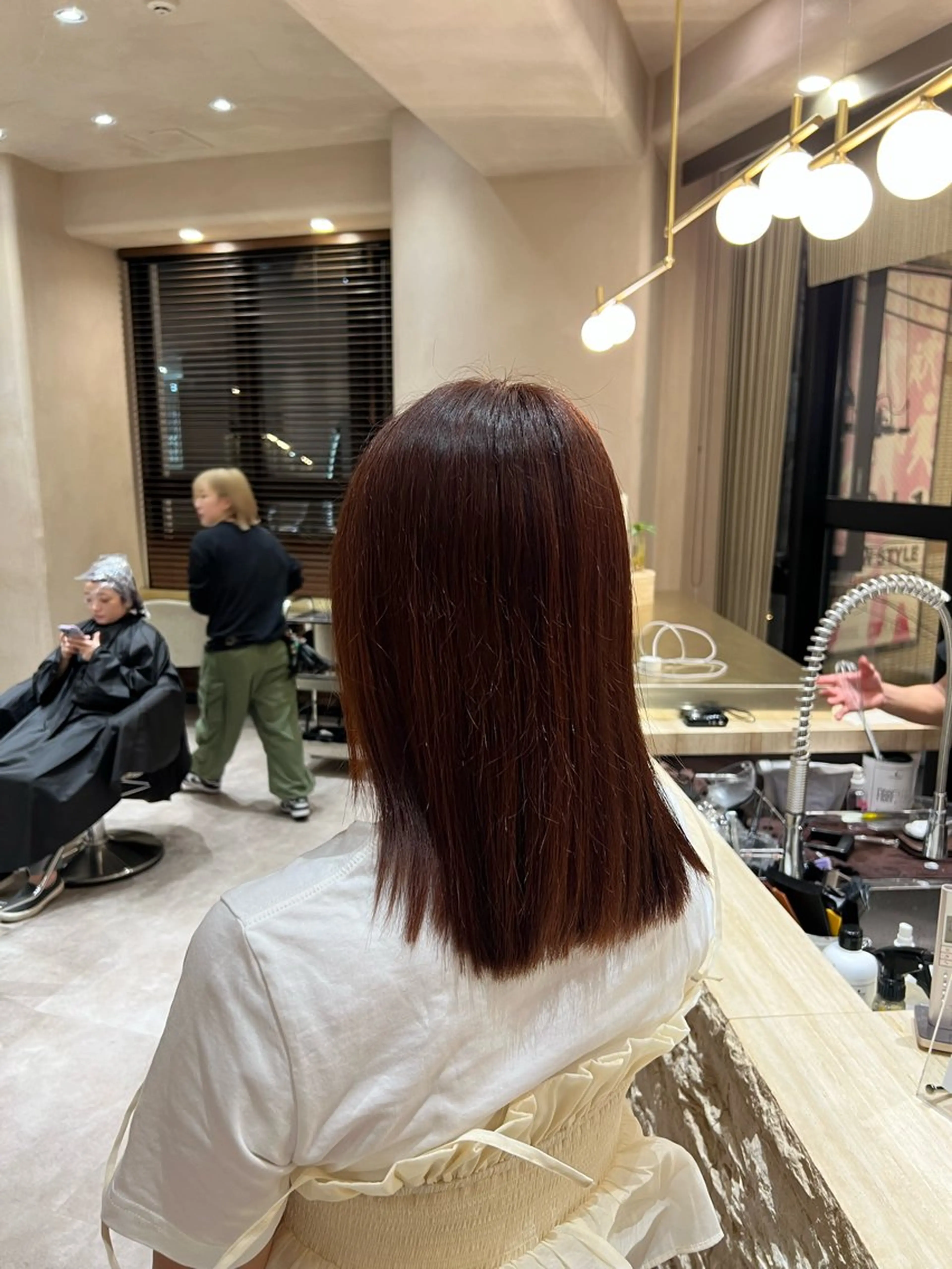 ミディアム カラー ✨髪質改善 縮毛矯正 艶髪 立川 コウキ✨のヘアスタイル