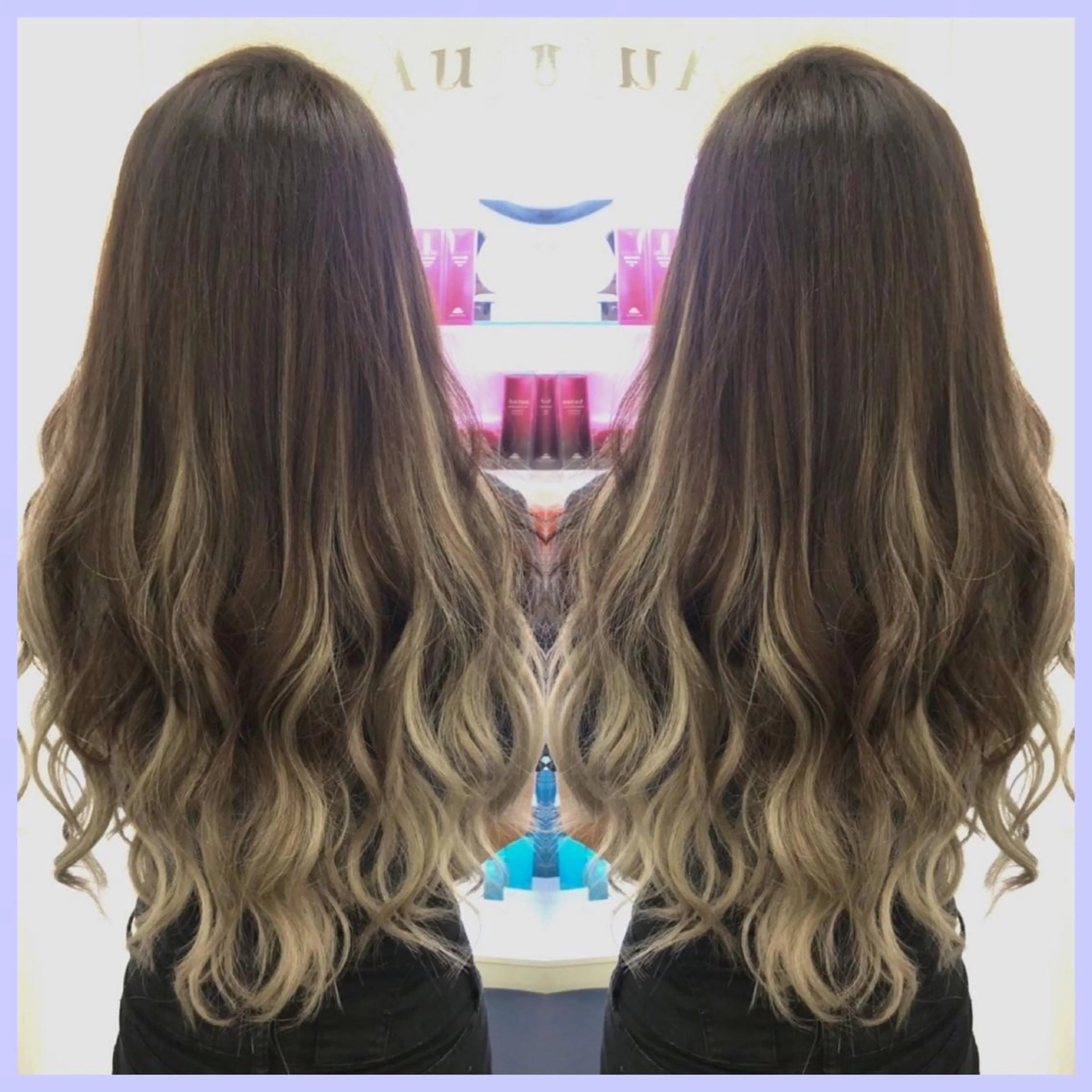 セミロング カラー ヘアカラー トリートメント エクステ 🫧あ　お🫧 心斎橋のヘアスタイル