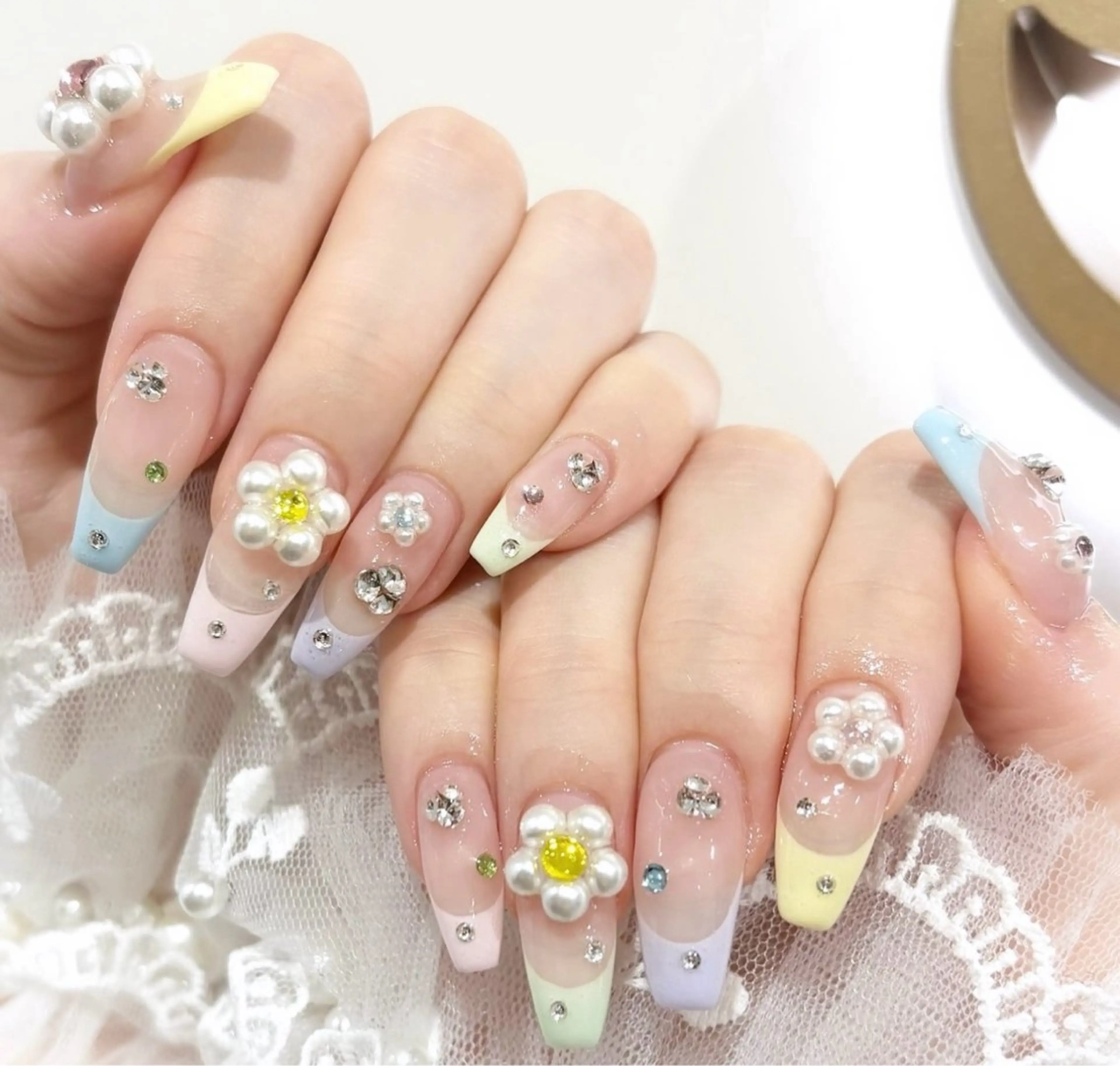 ネイル 韓国ネイル 持ち込み ニュアンスネイル ネイルチップ ハンドネイル TABI ANA.CHUOのネイルデザイン