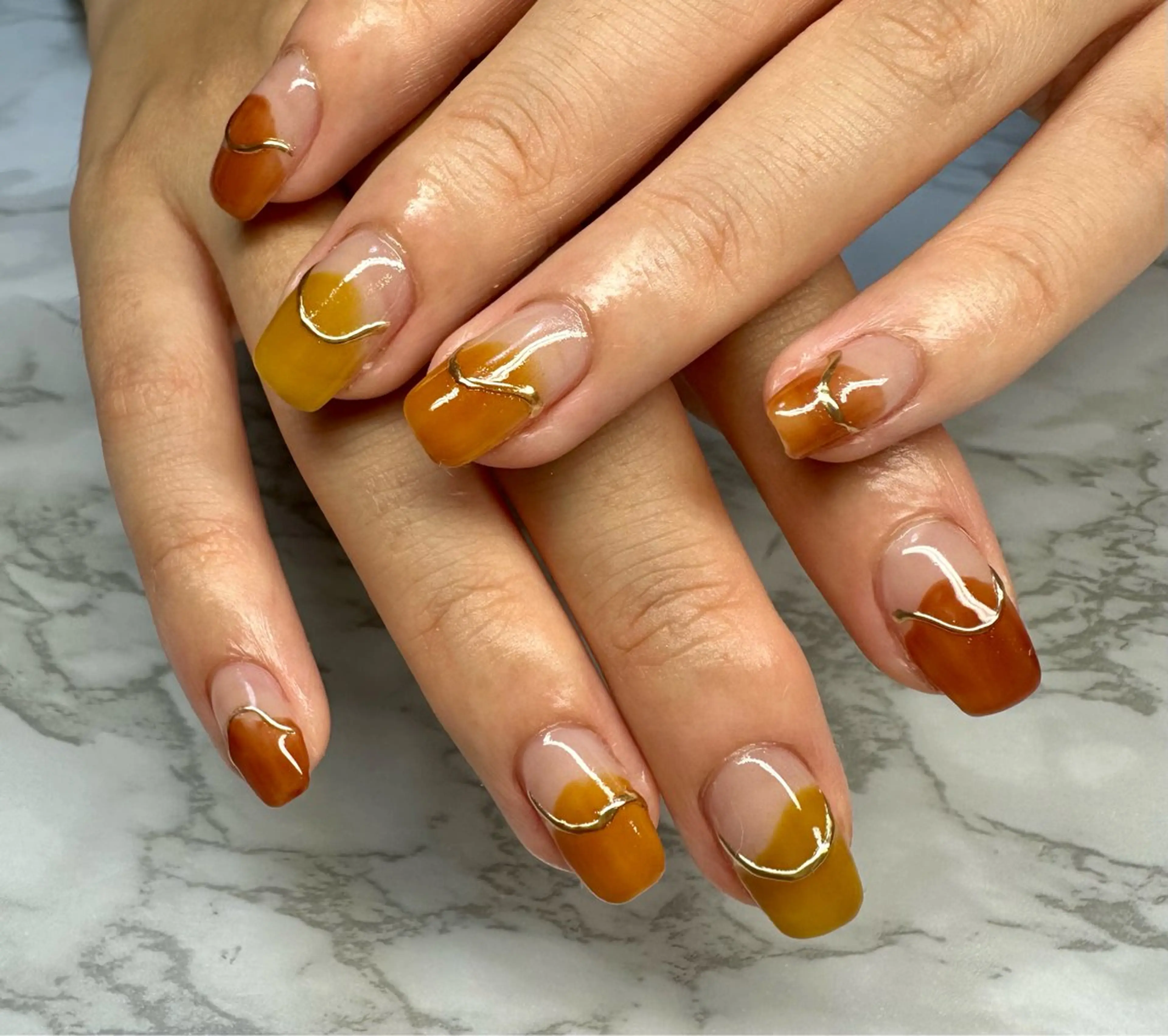 ネイル アートネイル フレンチネイル ラメ(グリッター) ミラーネイル ニュアンスネイル M.N_ nailのネイルデザイン