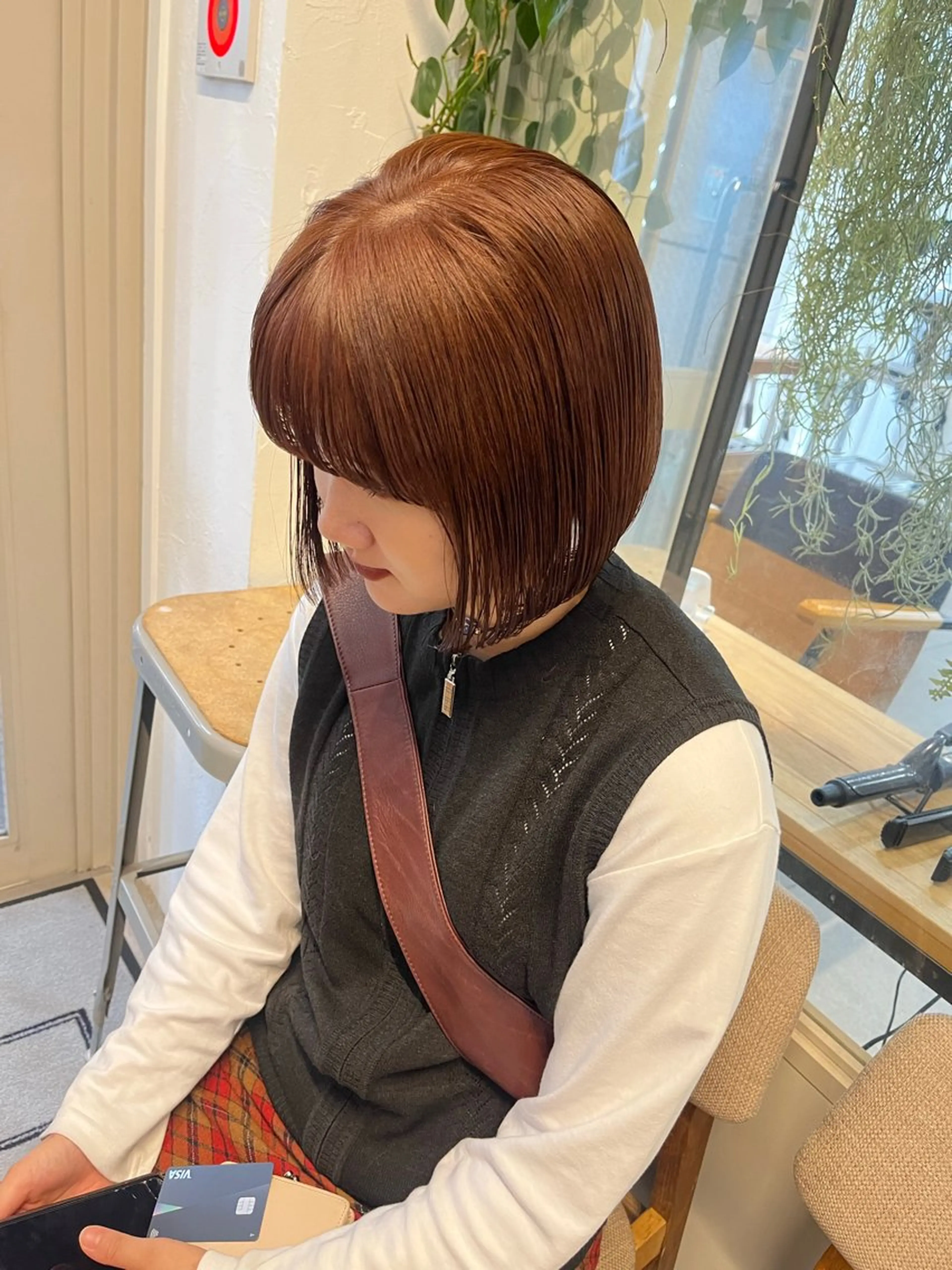 ショート カラー ヘアカラー トリートメント オリーブ/縮毛♡ Natsuno🩰のヘアスタイル