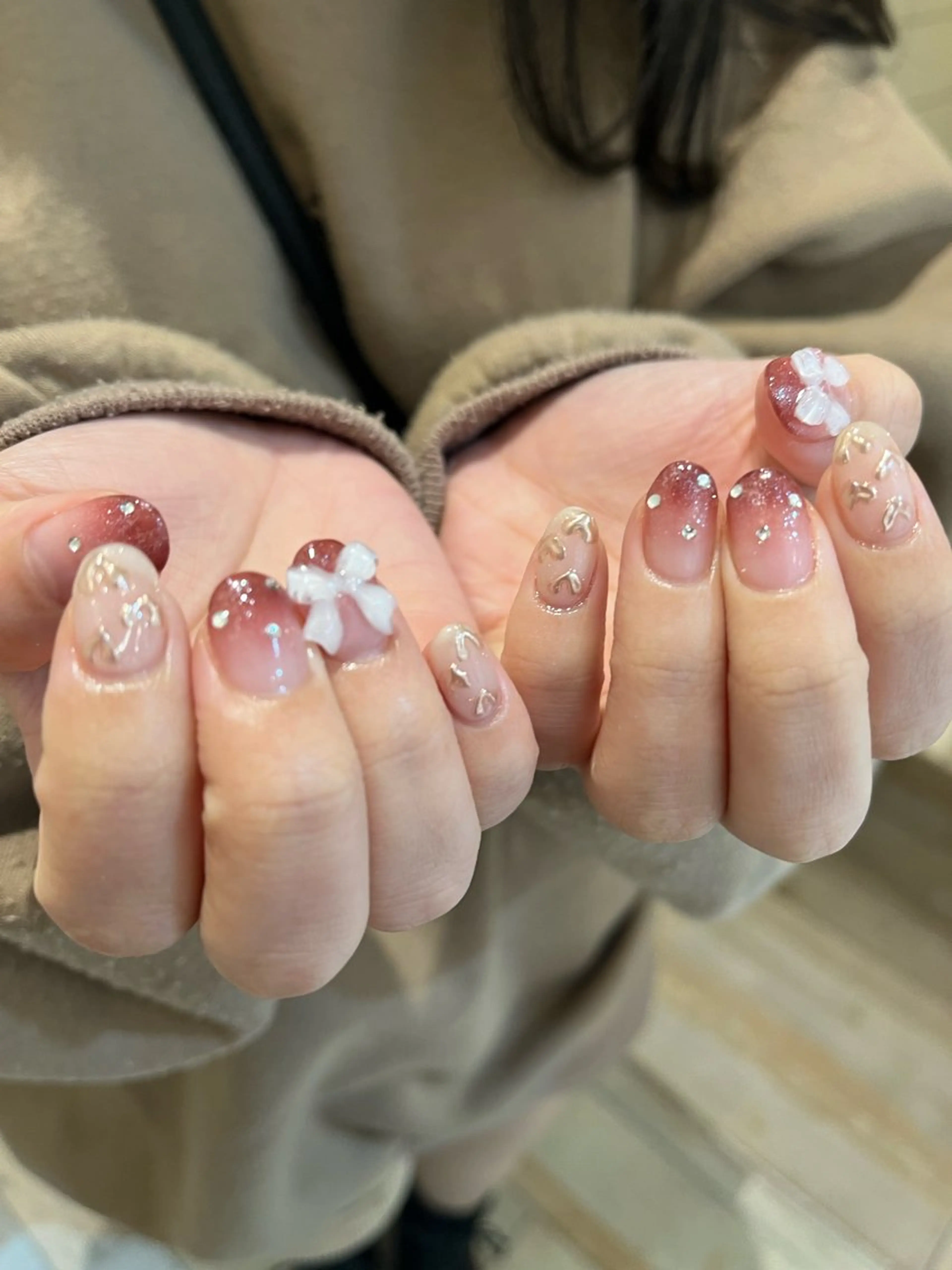 ネイル バレンタイン ハンドネイル Momone ／渋谷／パラジェルのネイルデザイン