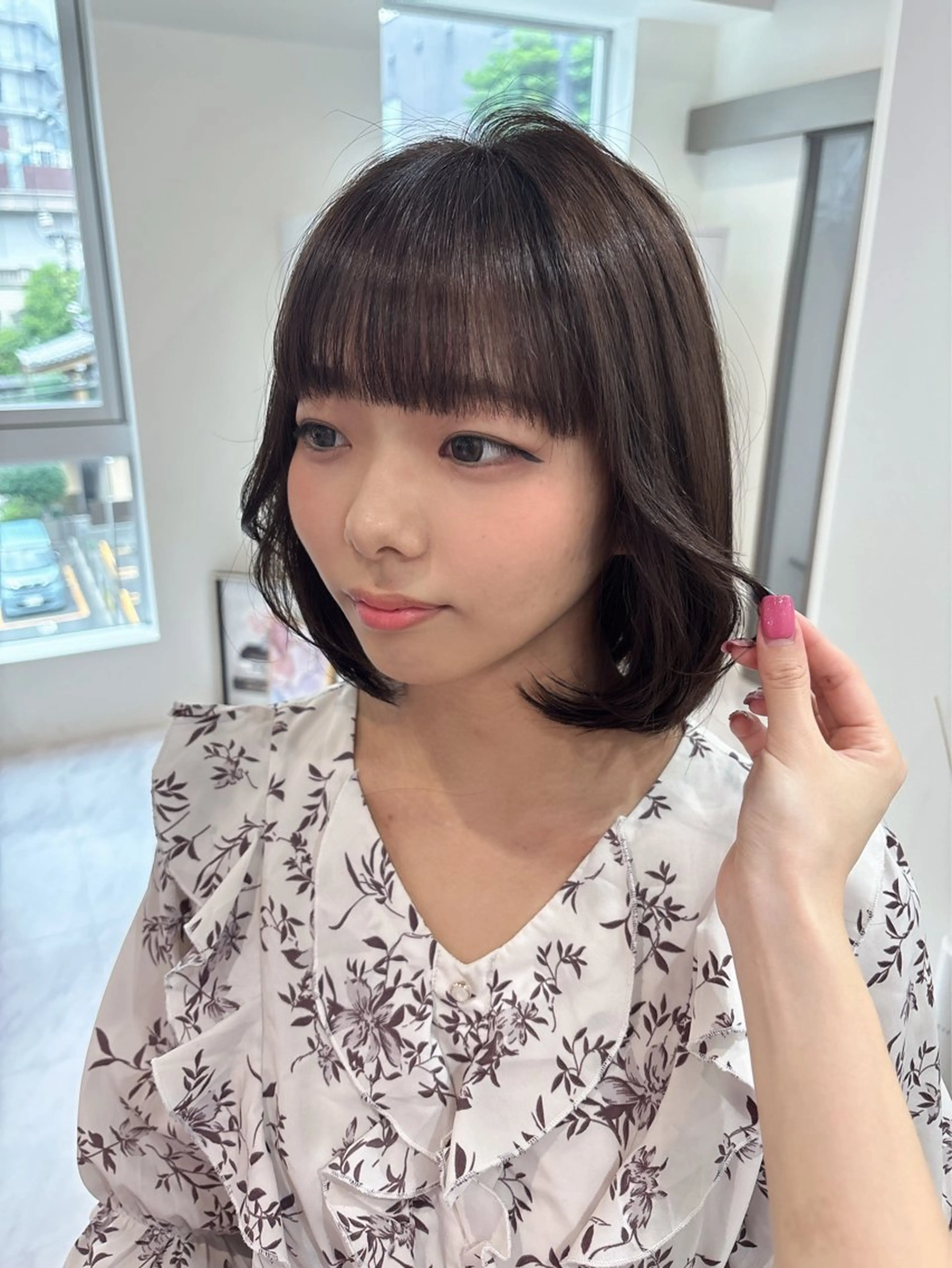 ショート カラー ボブ 韓国風ヘア カット トリートメント SAYAKA 🍒／ボブ／暖色のヘアスタイル