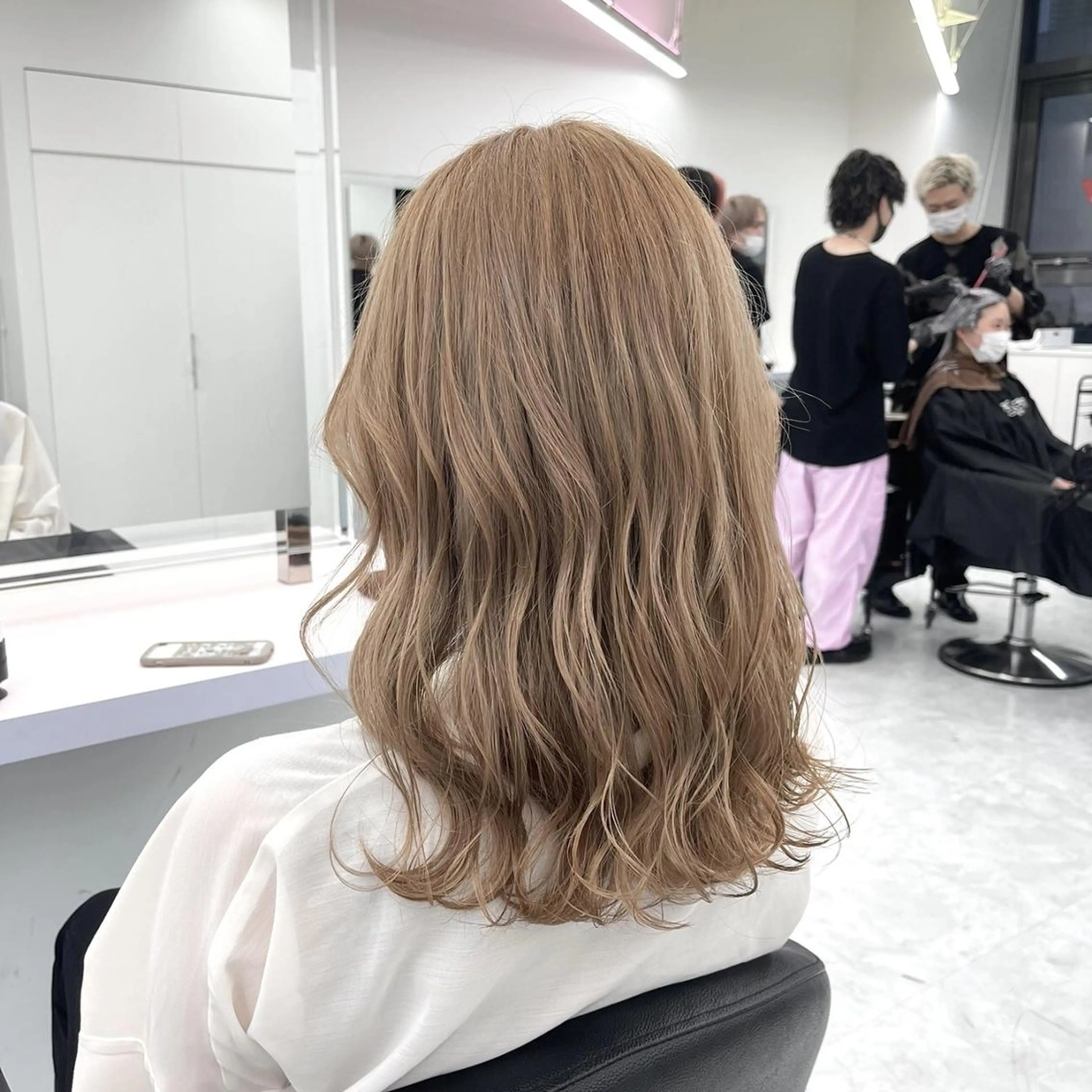 セミロング カラー ベージュカラー ブリーチ ケアブリーチ 似合わせカット ♡ダブルカラー特化♡ miyuのヘアスタイル