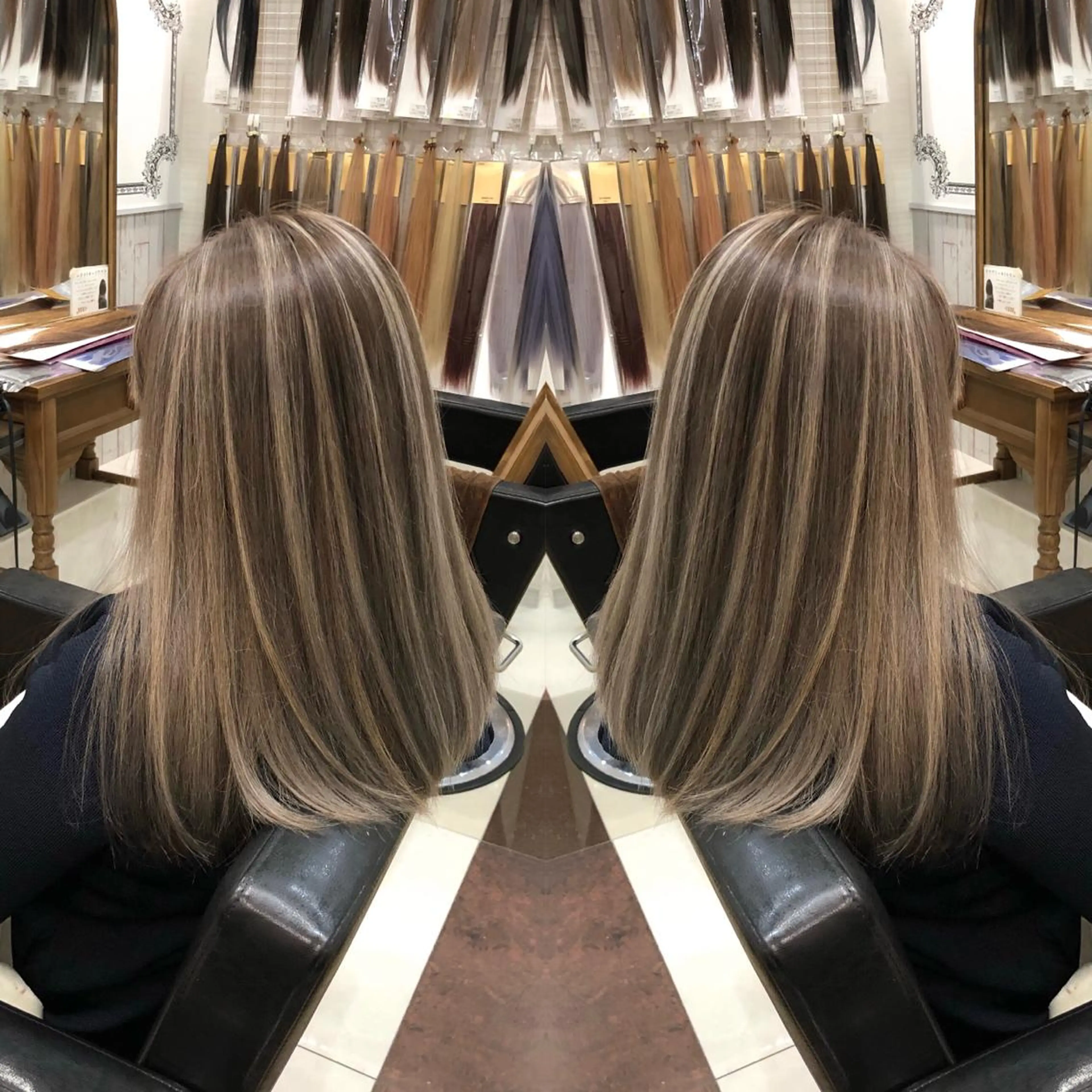 カラー & ハイライト& Aujuaトリートメントの写真