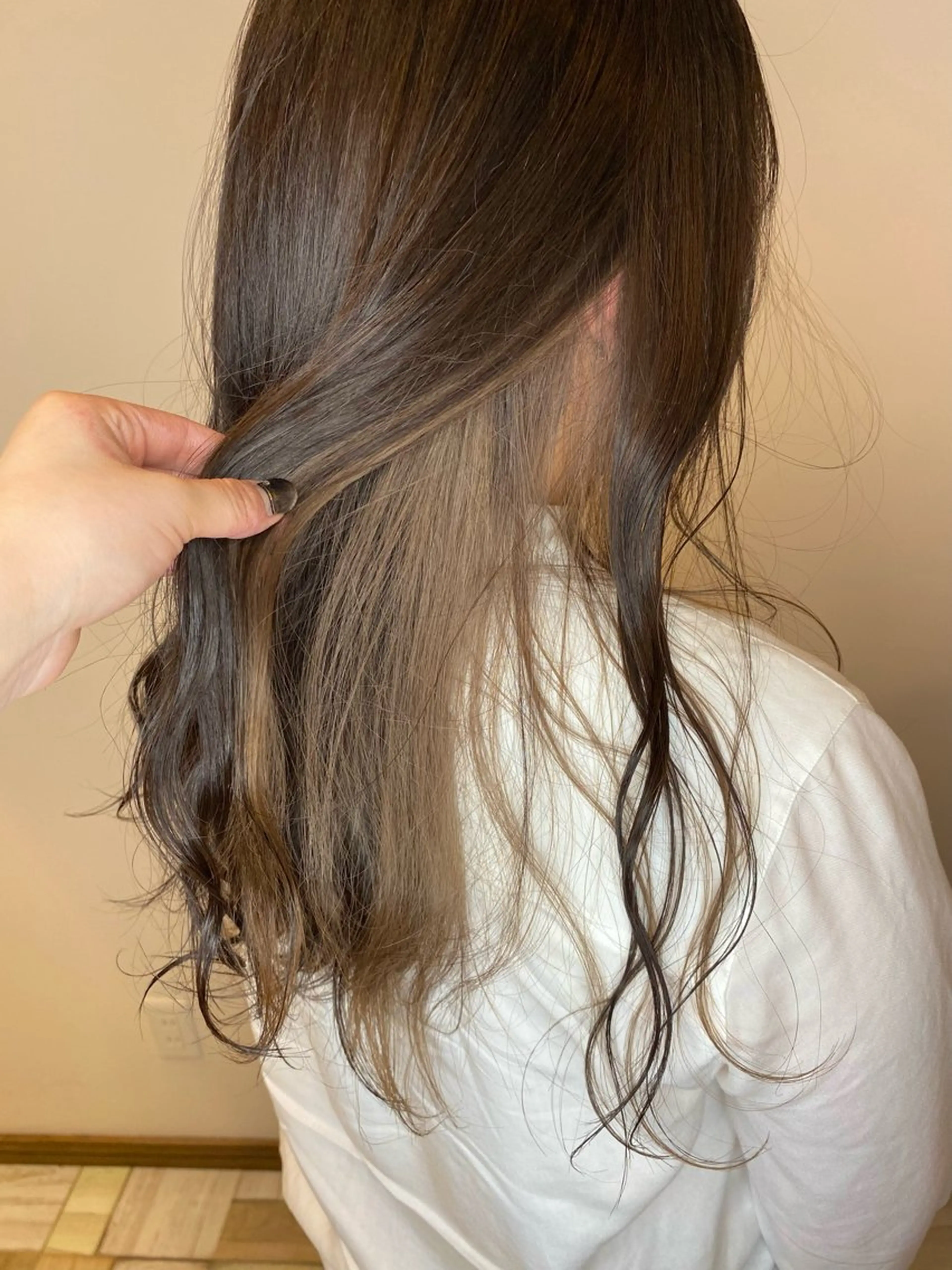 ロング カラー ベージュカラー ラベンダーカラー ラベンダーベージュ 暖色系カラー まおのヘアスタイル