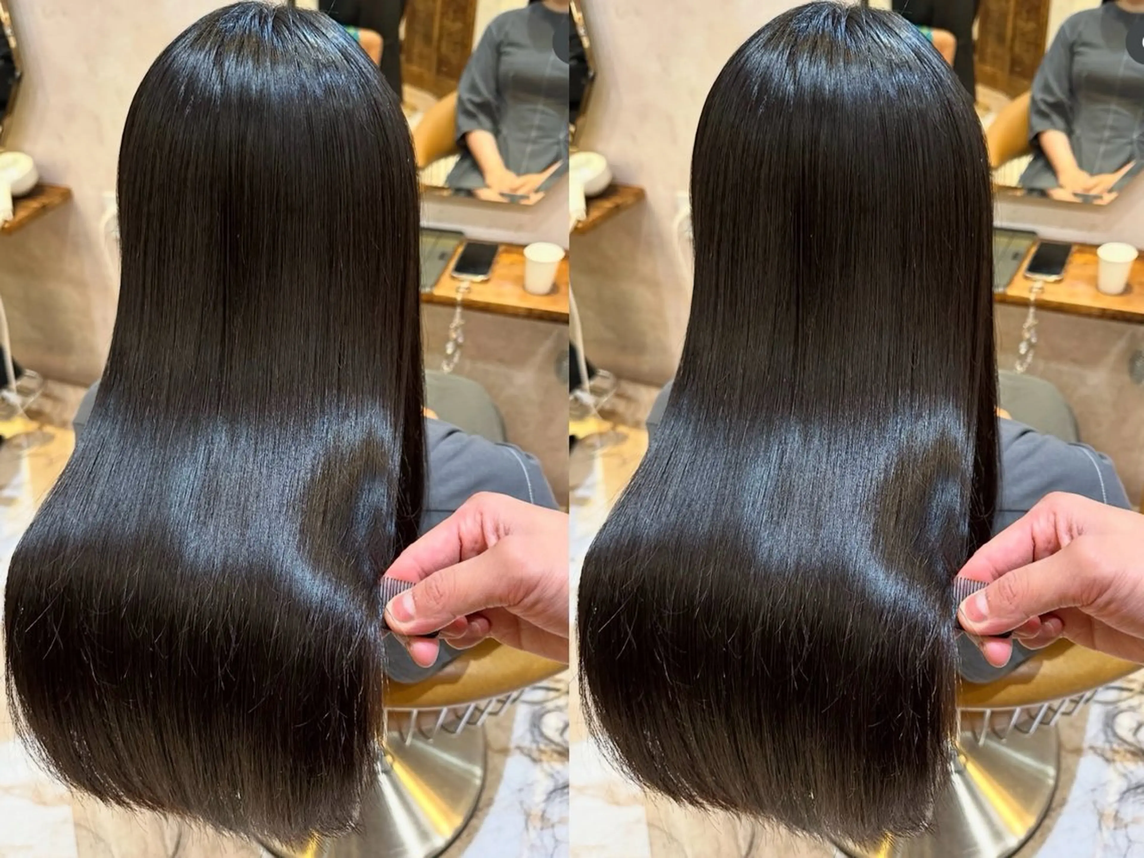 縮毛矯正 トリートメント 透明感カラー 韓国レイヤー/松沢のヘアスタイル