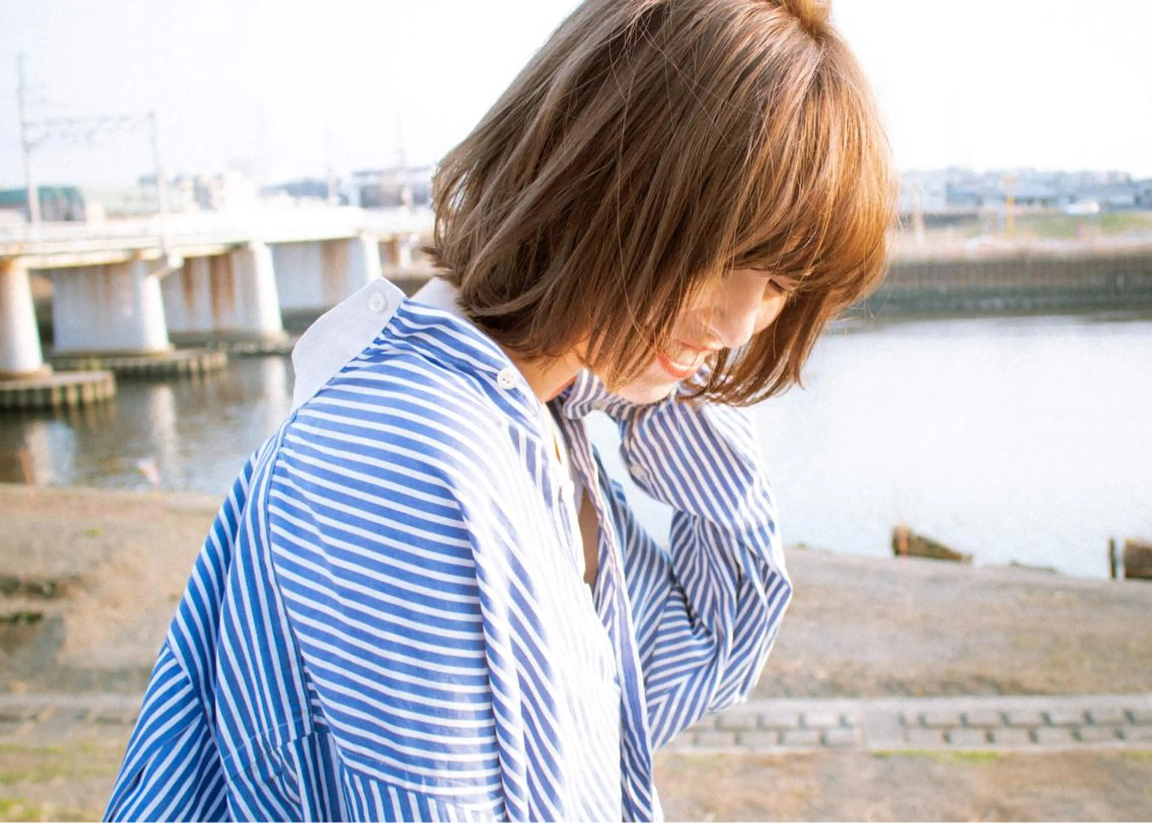 ミディアム gite カワムラナオキのヘアスタイル