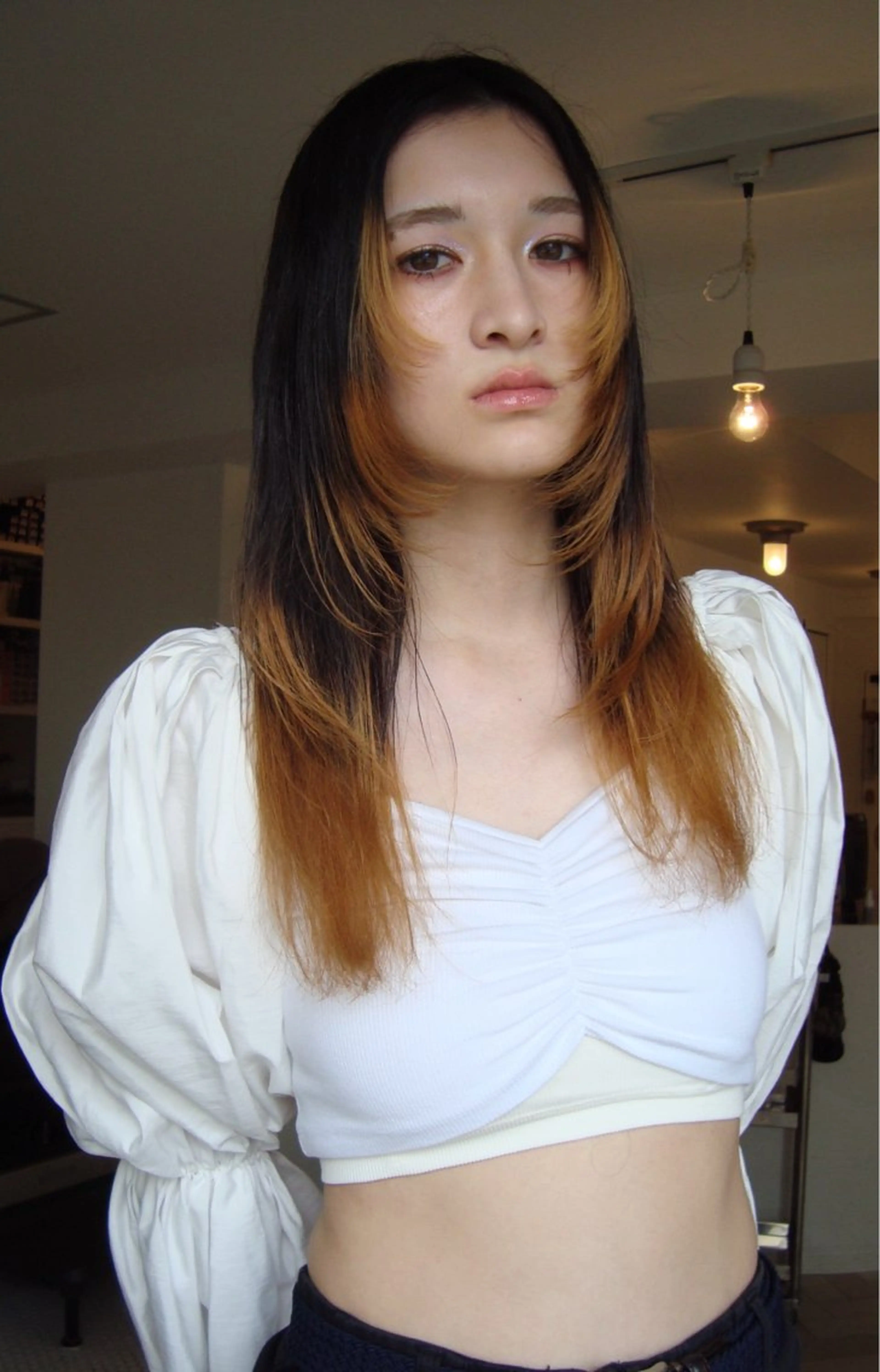 ロング カラー ヘアカラー ブリーチカラー🎀 韓国風/寺門美優のヘアスタイル