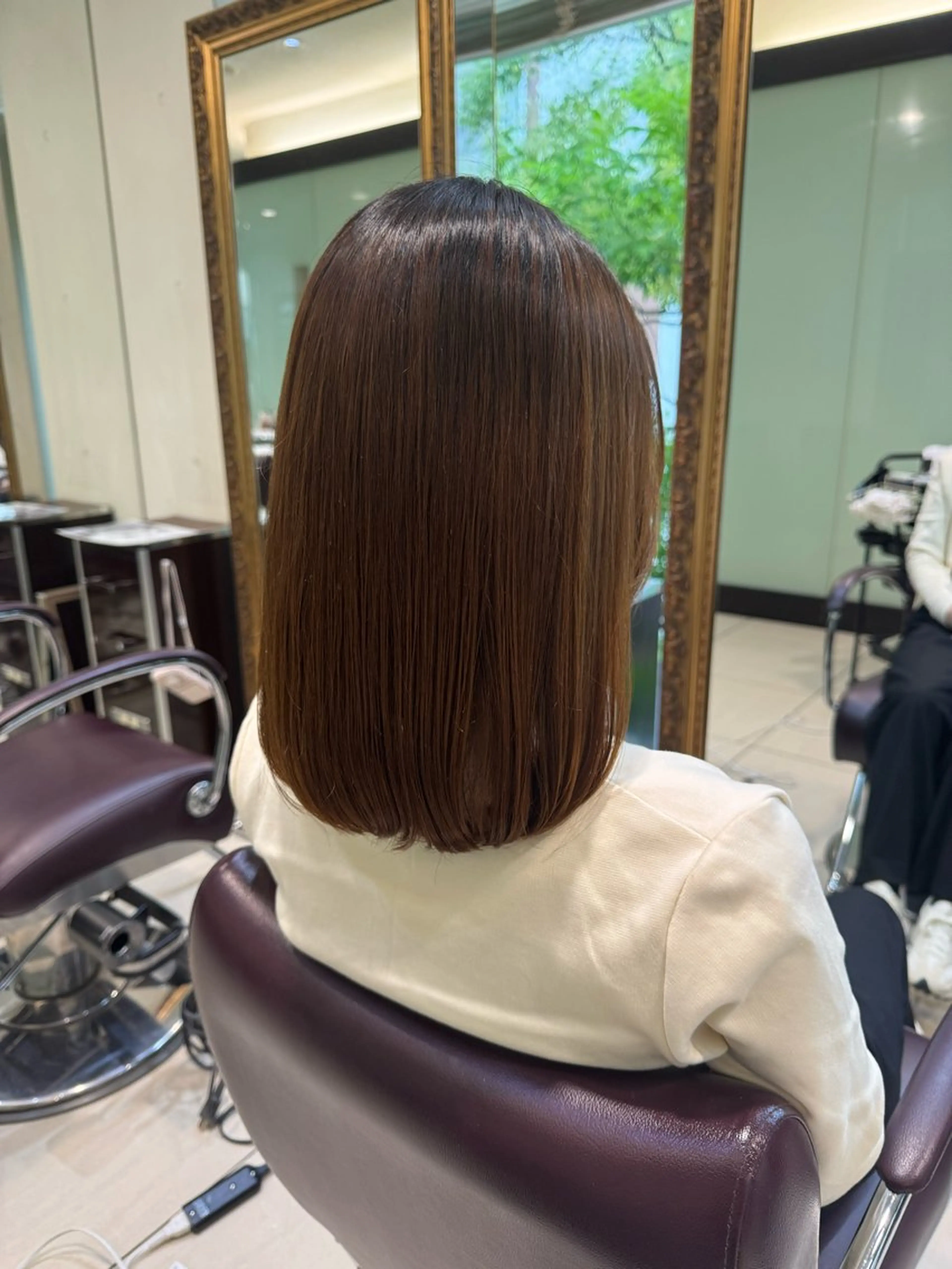 ミディアム カット 縮毛矯正 トリートメント コテ巻き風/ボブ パーマ🌼杉田 萌恵のヘアスタイル