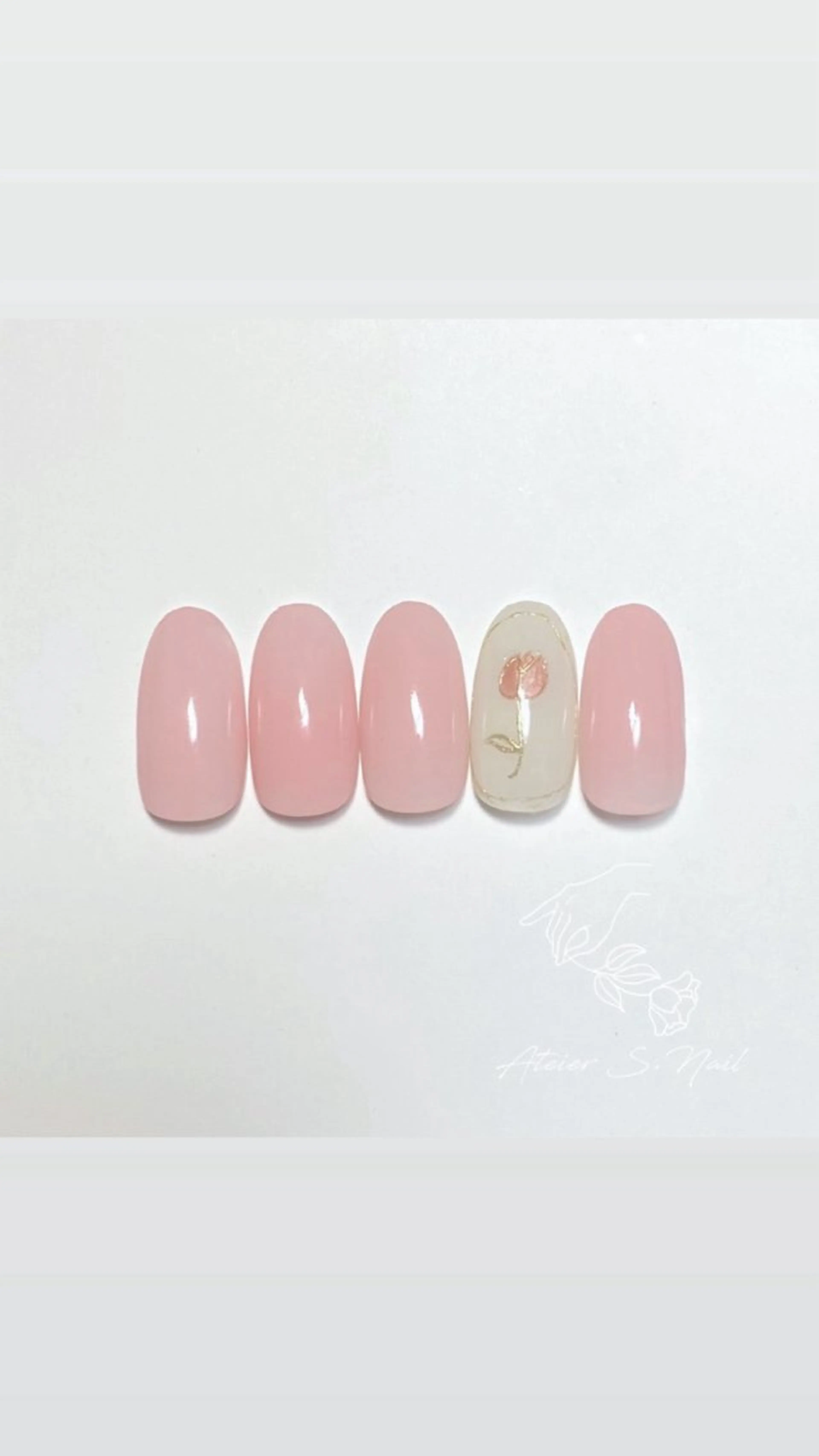 ネイル フラワーネイル ニュアンスネイル ワンカラーネイル シンプルネイル ハンドネイル Atelier S.nailのネイルデザイン