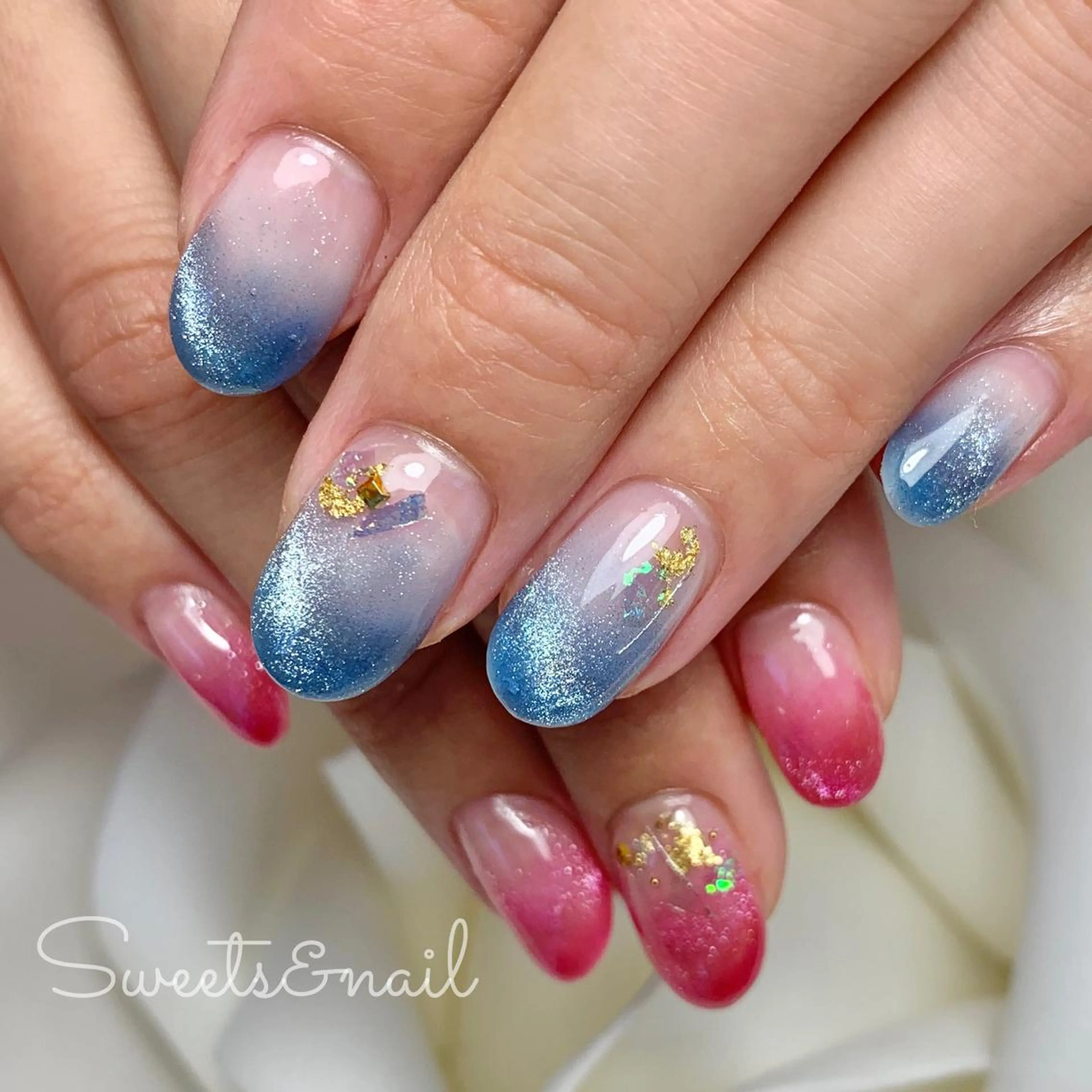 ネイル グラデーション マグネットネイル Sweets＆ nail みなこのネイルデザイン