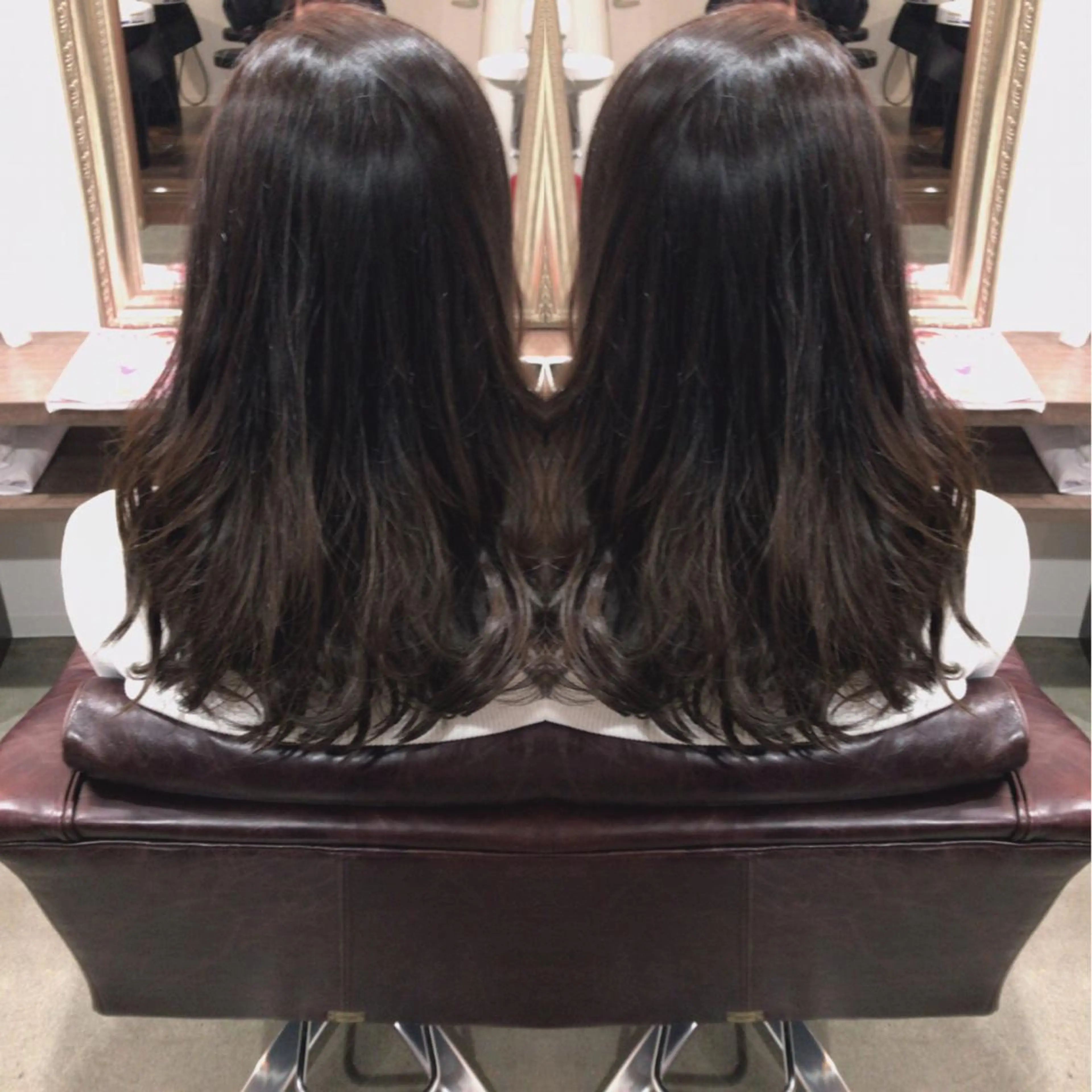 セミロング カラー レイヤーカット匠 イソザキノリユキのヘアスタイル