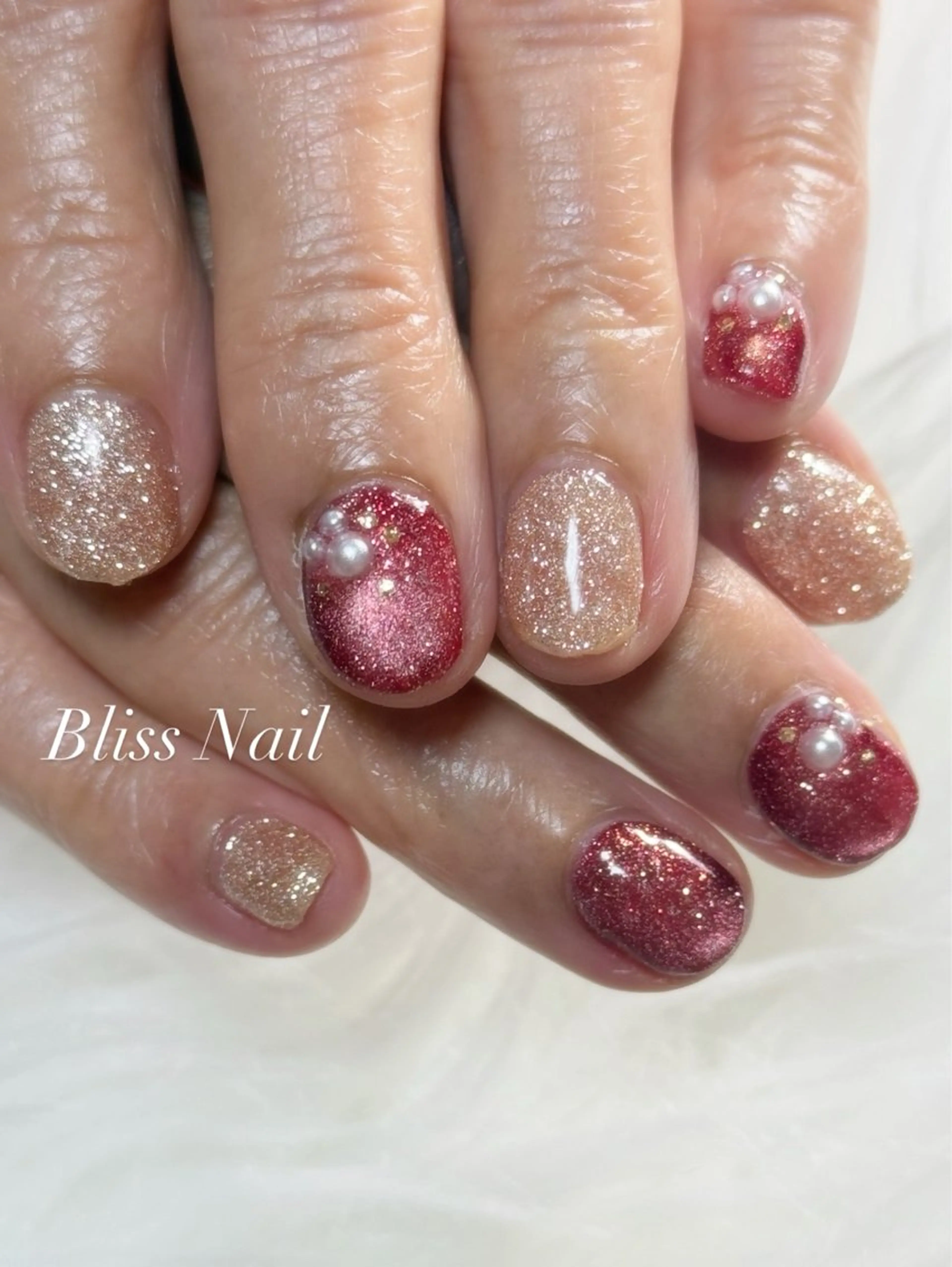 ネイル マグネットネイル ハンドネイル Bliss Nail ayanaのネイルデザイン
