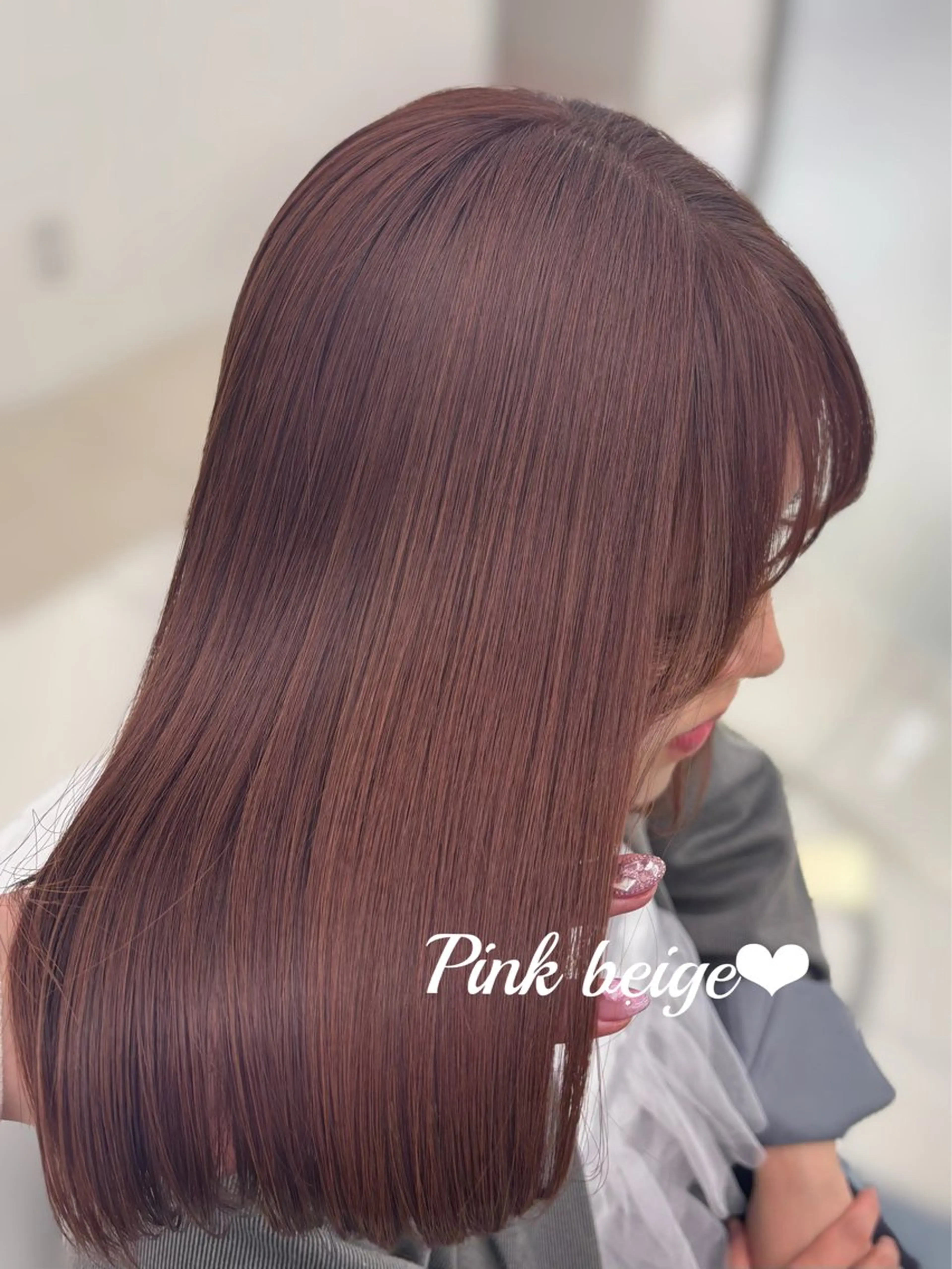 セミロング カラー さつき/モテガーリー /透明感カラーのヘアスタイル