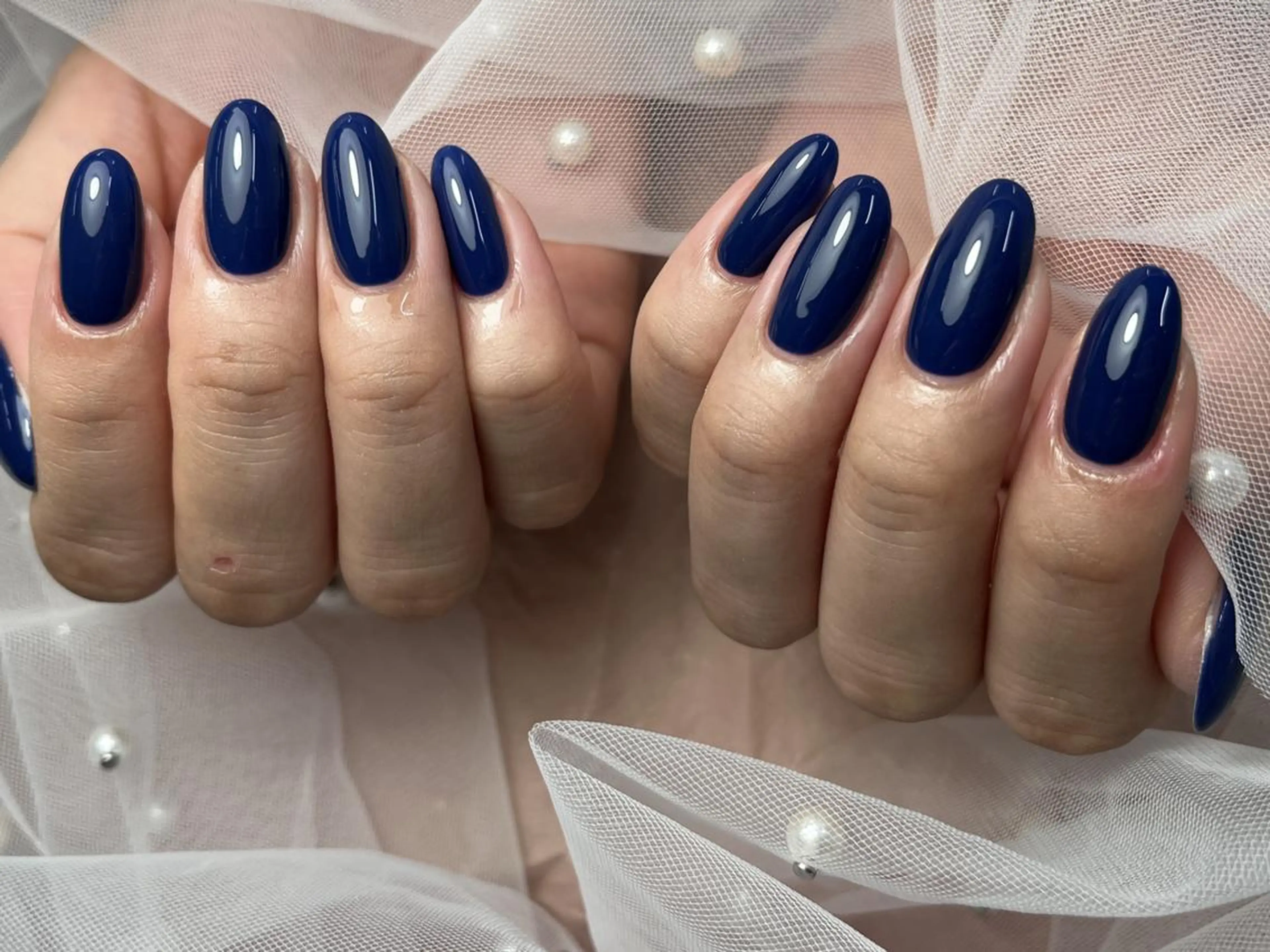 ネイル ネイビー シンプルネイル ハンドネイル ToliyDeliy Nail Salonのネイルデザイン